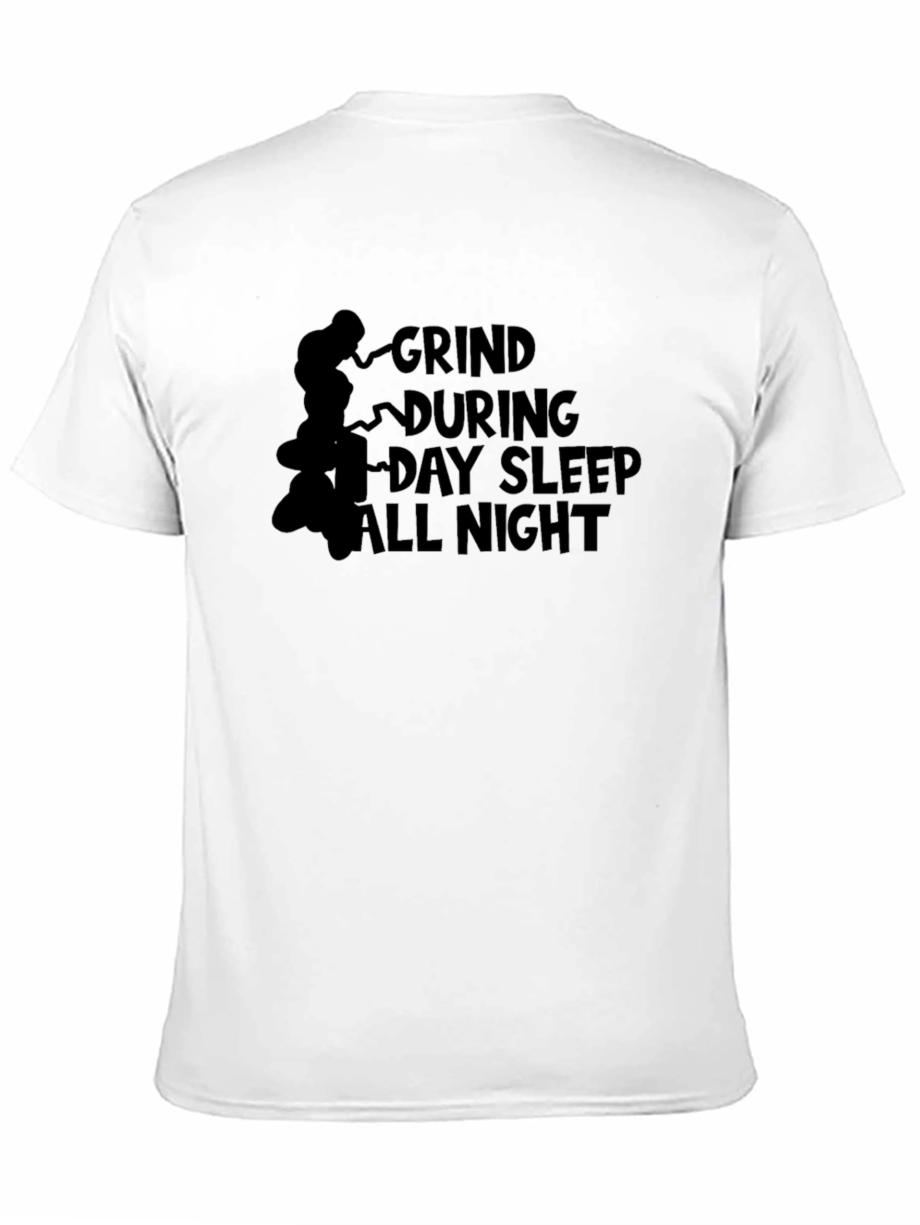 Black Grind During Day Sleep All Night Graphic T-Shirt view 11