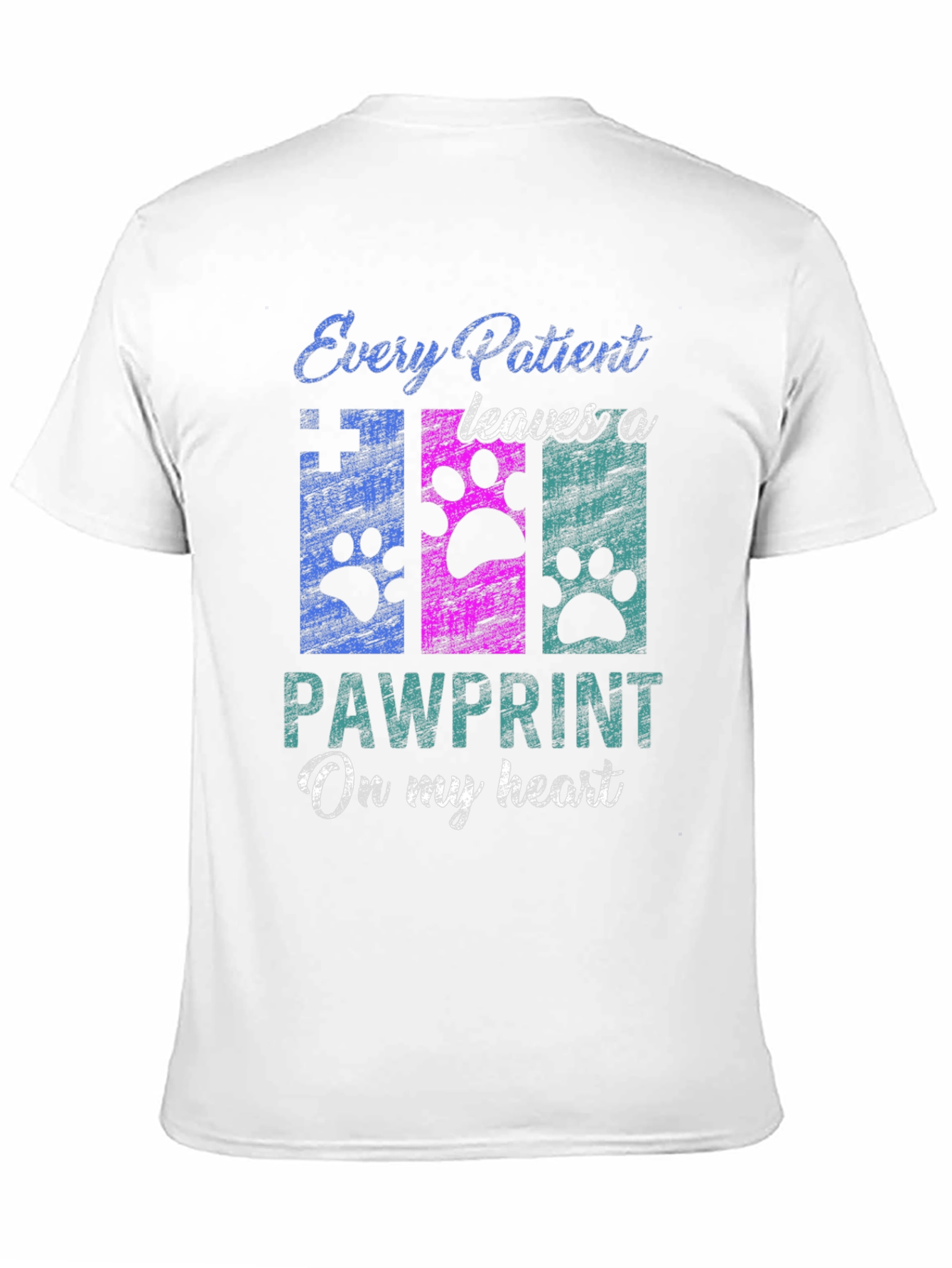 Black Pawprint Heart T-Shirt - Veterinary Love! view 11