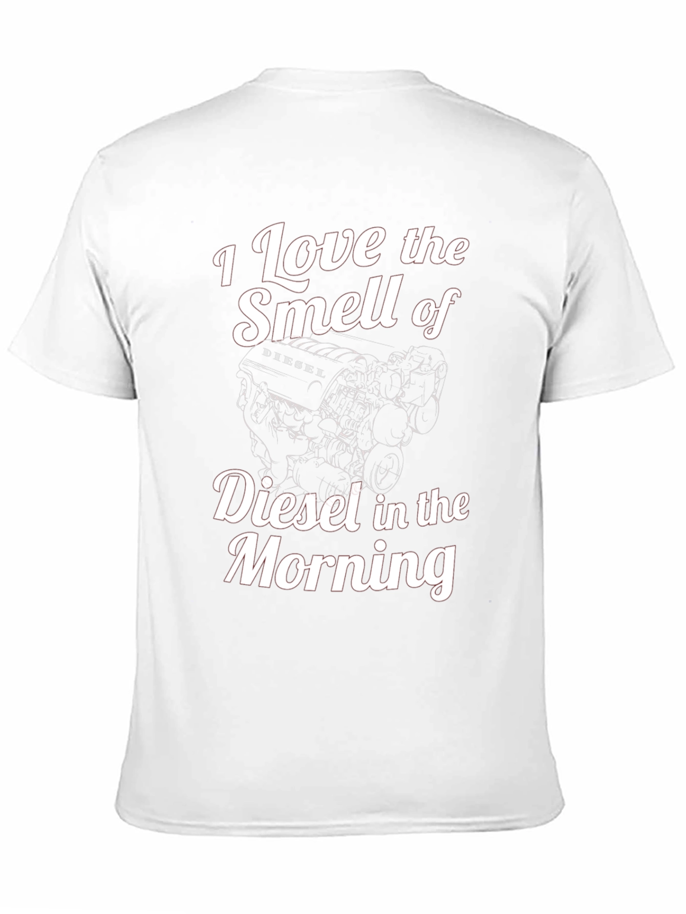 Black Diesel Engine T-Shirt - I Love The Smell Of Diesel In The Morning view 11