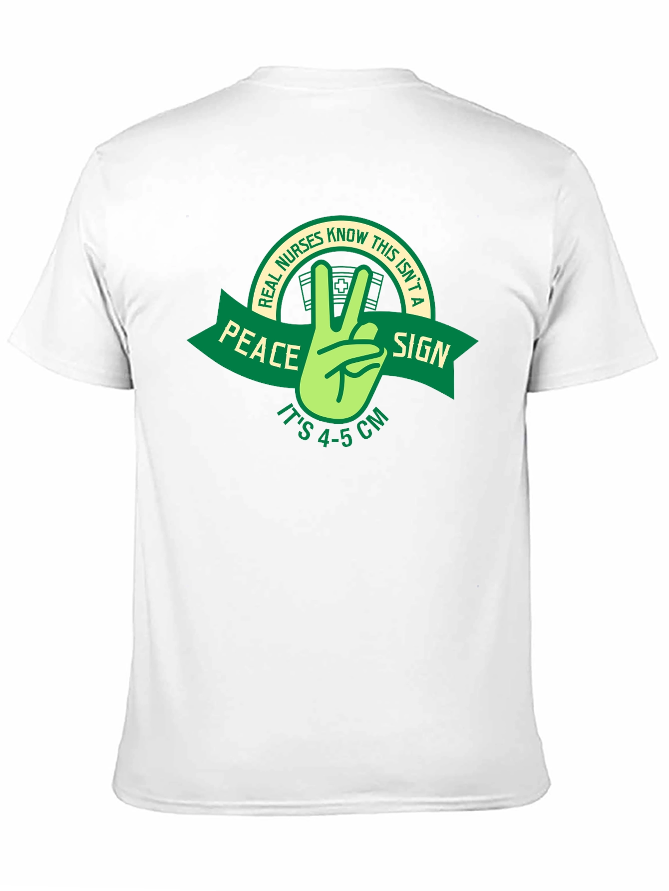 Black Funny Nurse T-Shirt - Peace Sign view 11