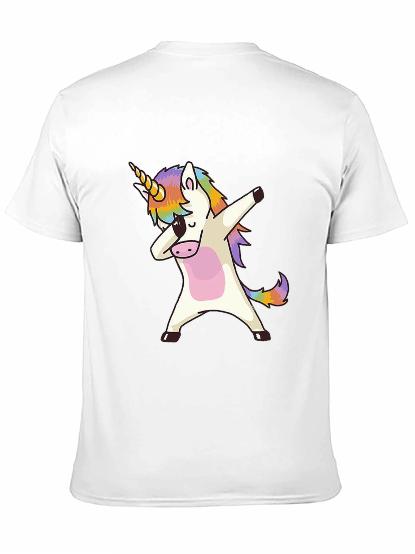 Black Dabbing Unicorn Graphic Tee - Black view 11