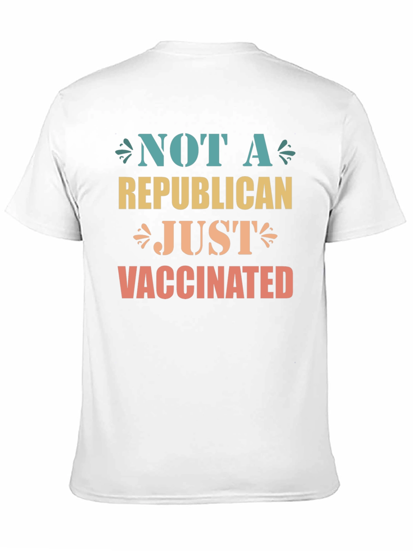 Black Not A Republican Just Vaccinated Graphic Tee view 11