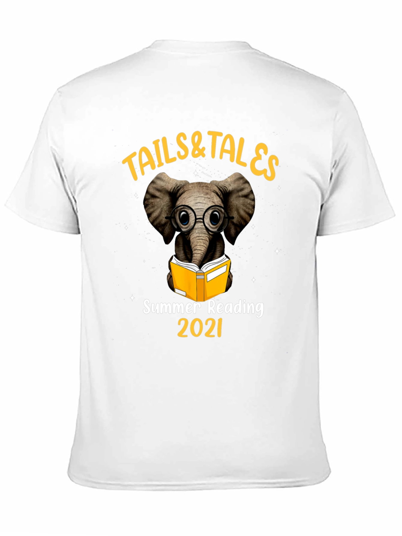 Black Tails & Tales Summer Reading 2021 Elephant T-Shirt view 11