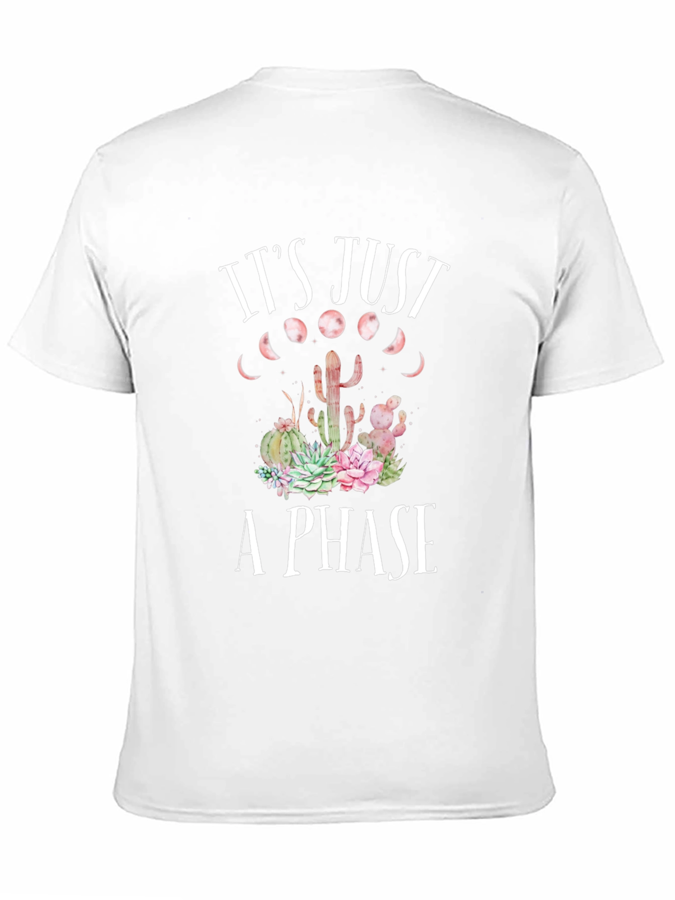 Black It's Just A Phase Cactus Graphic Tee view 11