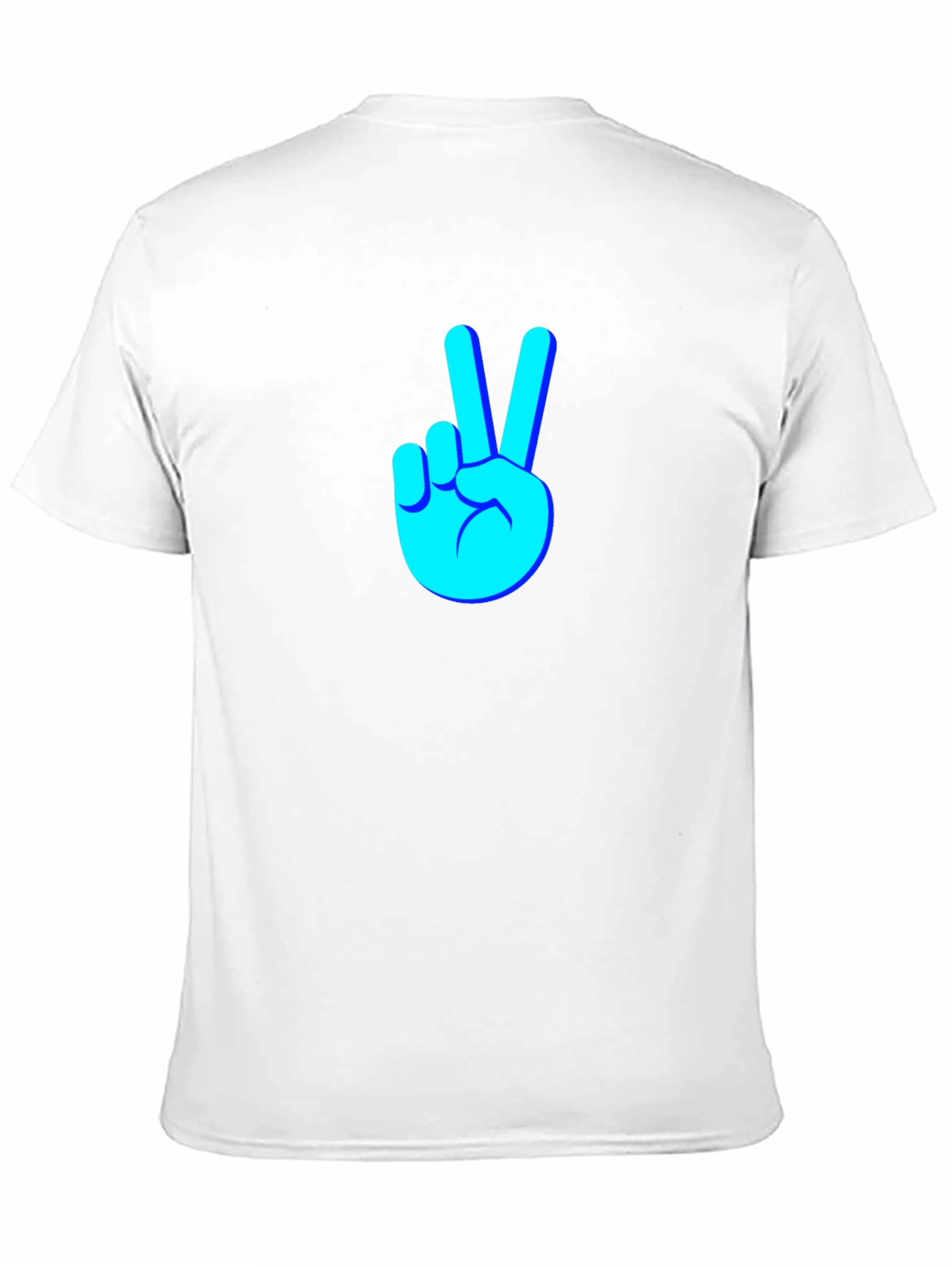 Black Cool Peace Sign Graphic Black T-Shirt view 11