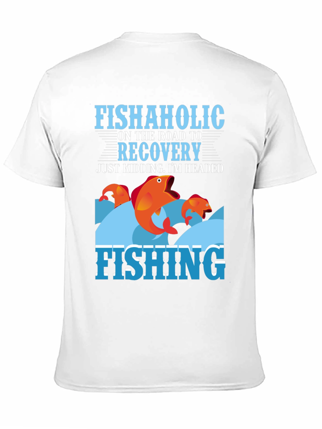 Black Fishaholic Fishing T-Shirt - Funny Fishing Tee view 11