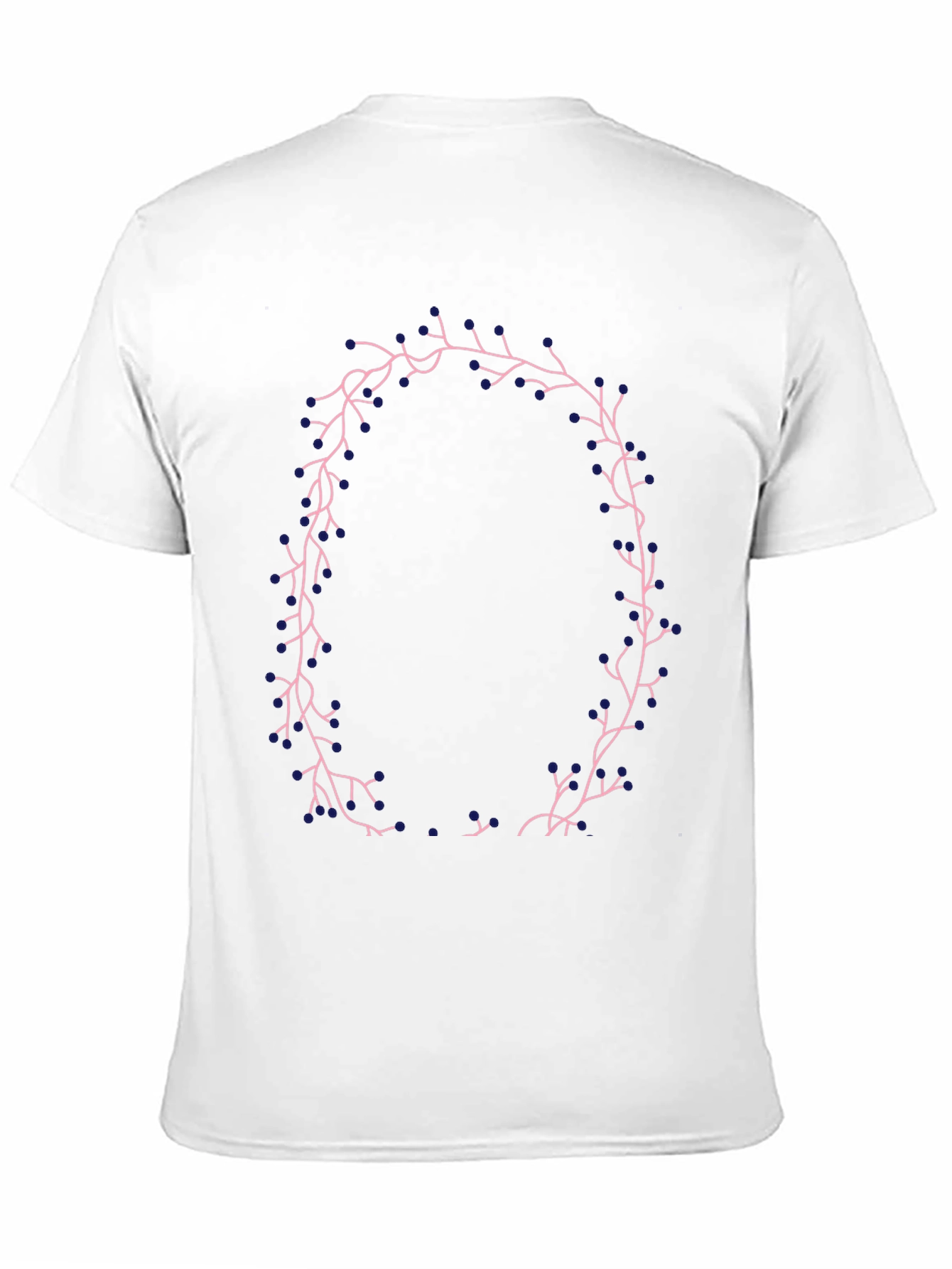 Black Floral Wreath Graphic Tee - Black Casual T-Shirt view 11