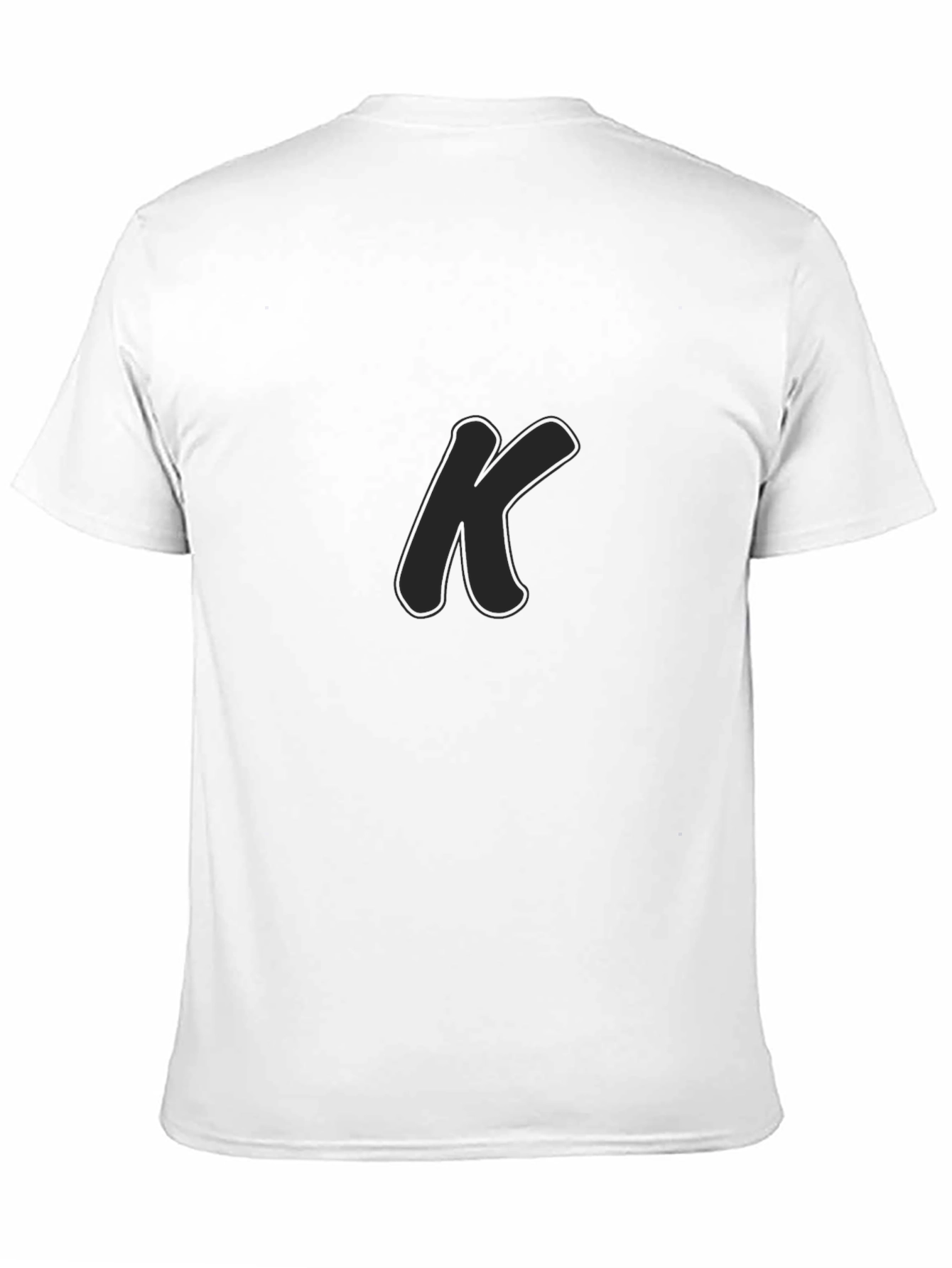 Black Men's Black T-Shirt with "K" Design view 11