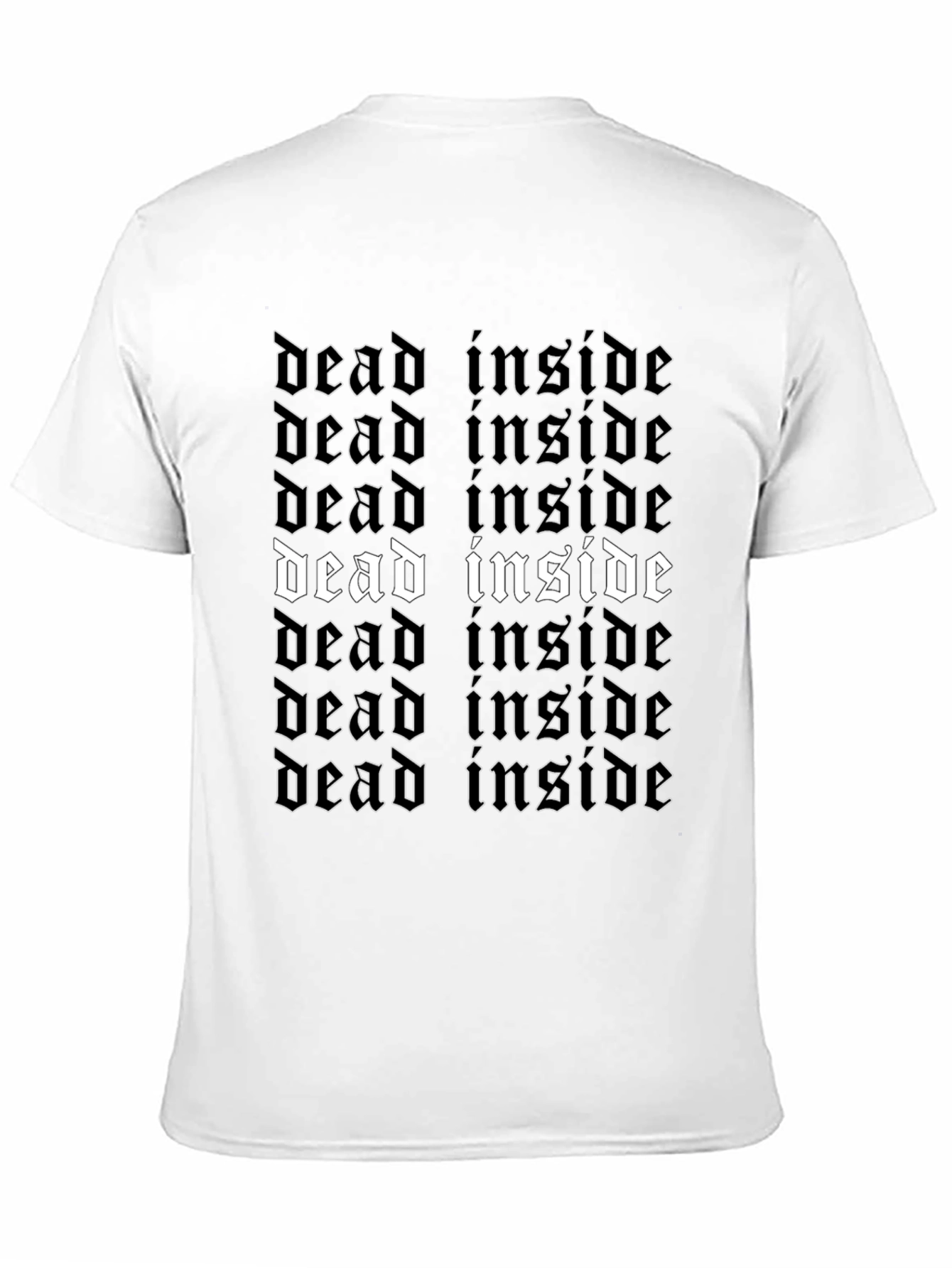 Black Dead Inside Gothic T-Shirt - Edgy Style view 11