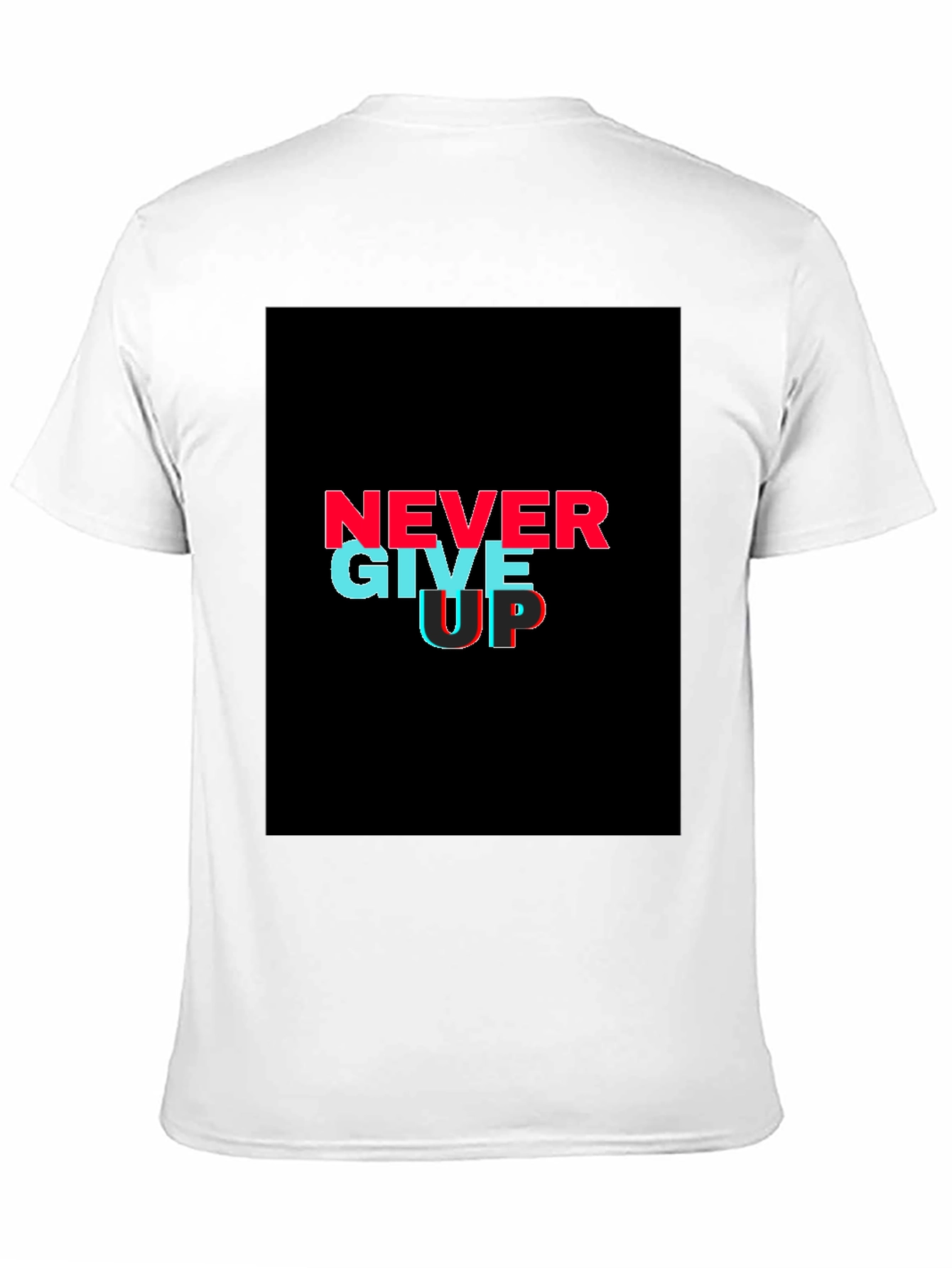 Black Never Give Up Graphic Tee - Black view 11