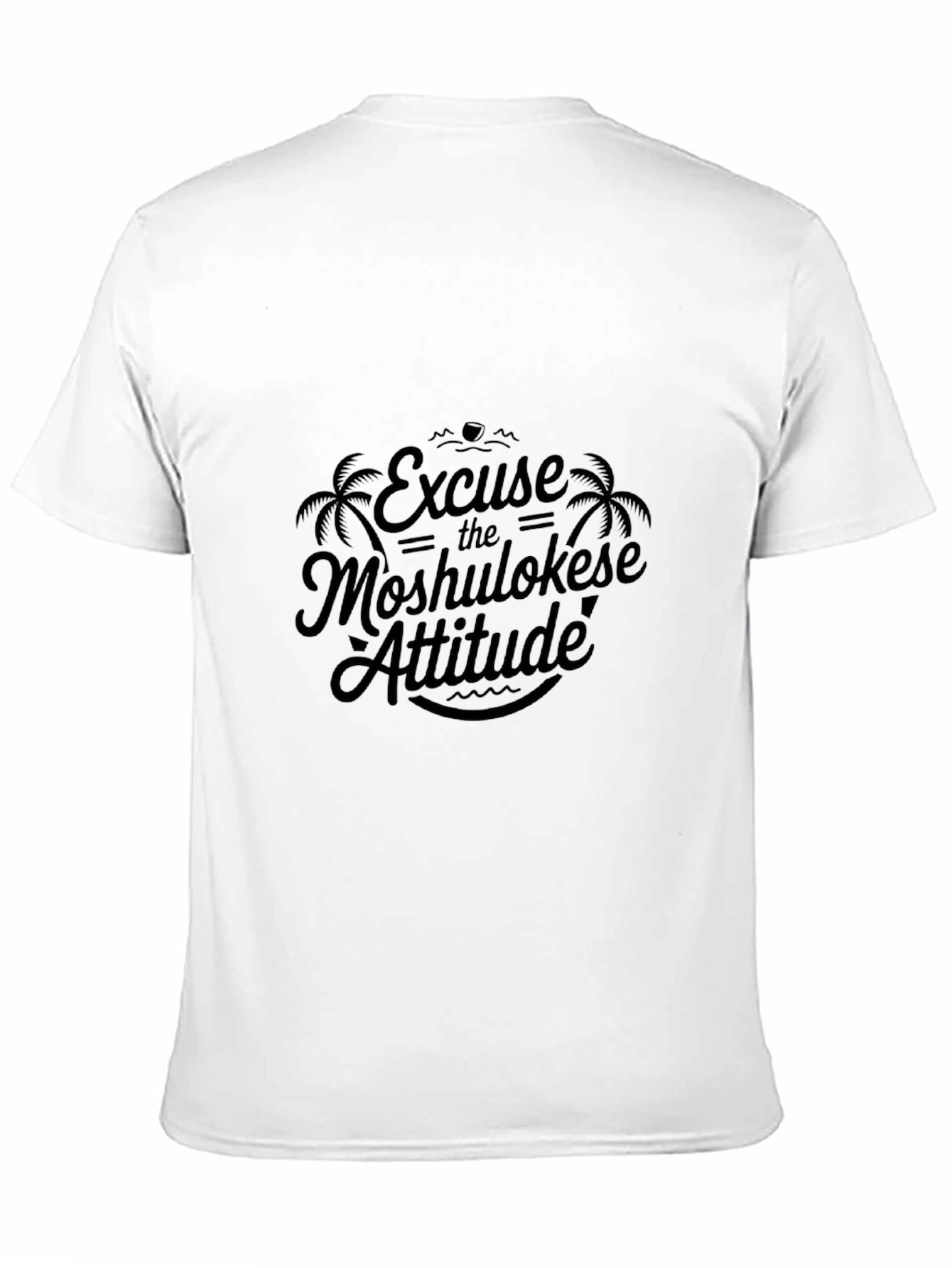 Black Excuse the Moshulokese Attitude Graphic T-Shirt view 11
