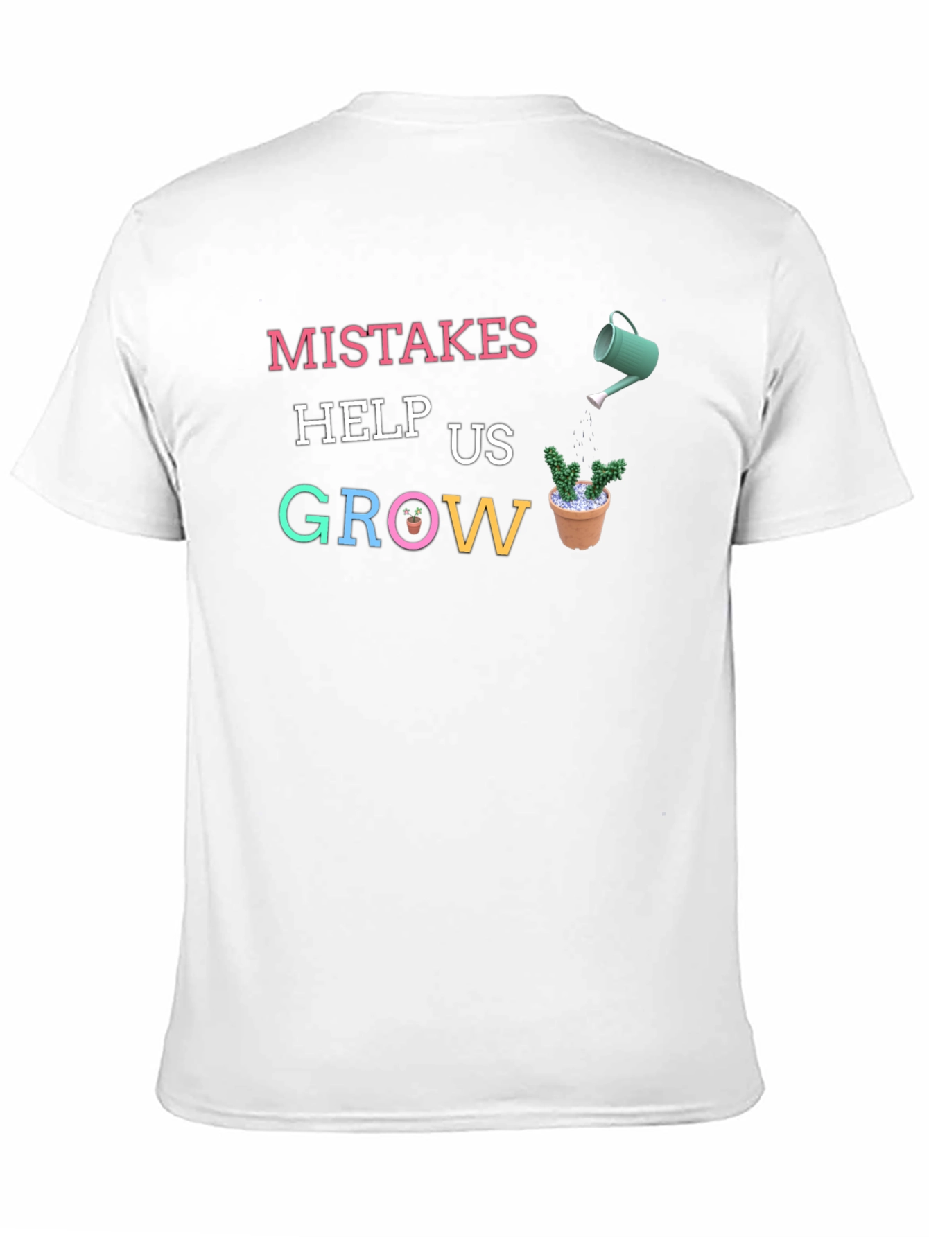 Black Mistakes Help Us Grow Funny Graphic T-Shirt view 11