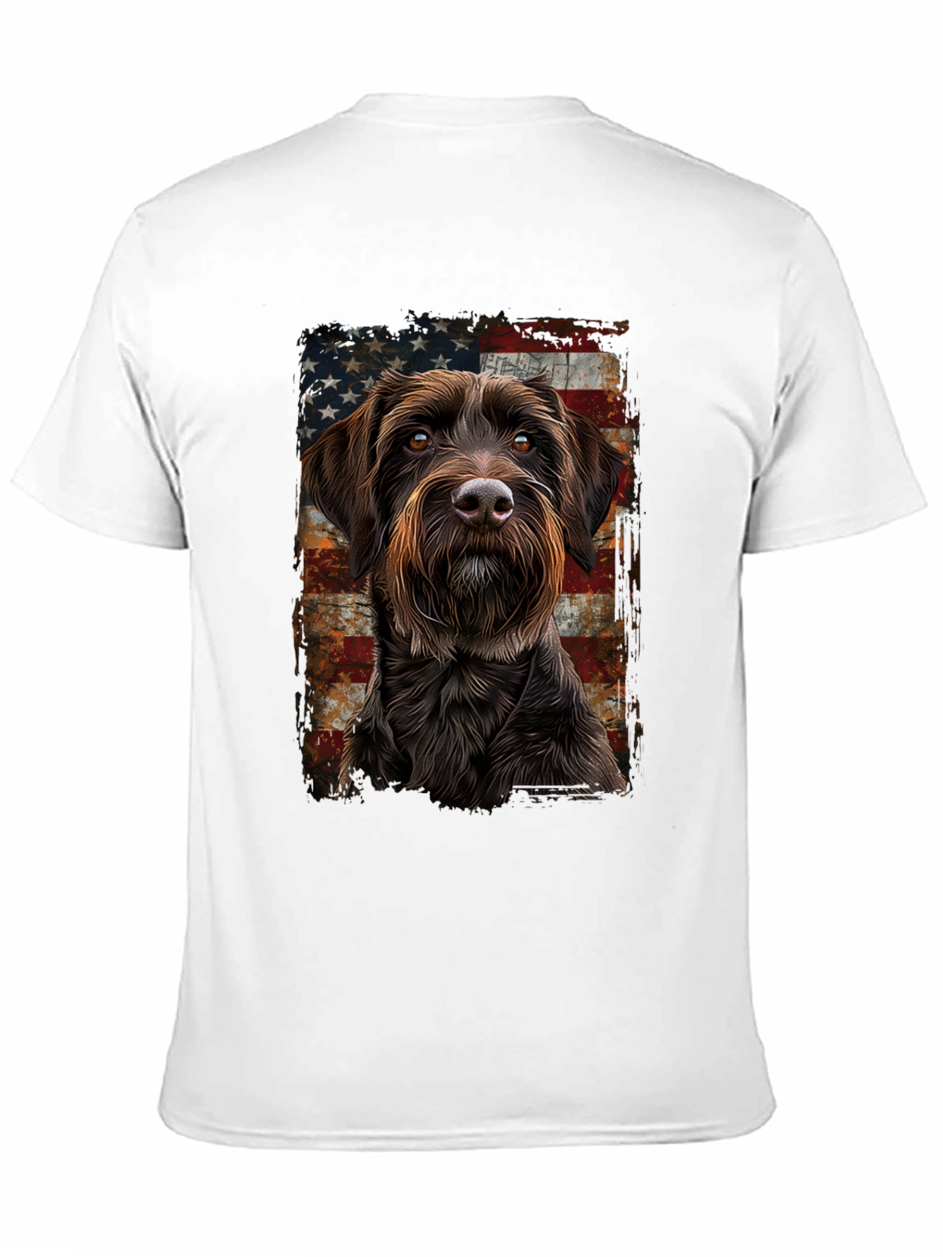 Black Dog Breed American Flag T-Shirt view 11