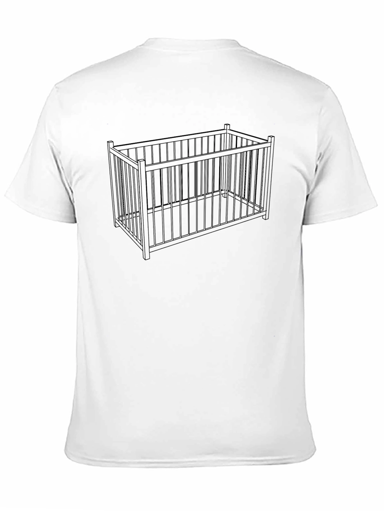 Black Caged T-Shirt - Novelty Graphic Tee view 11