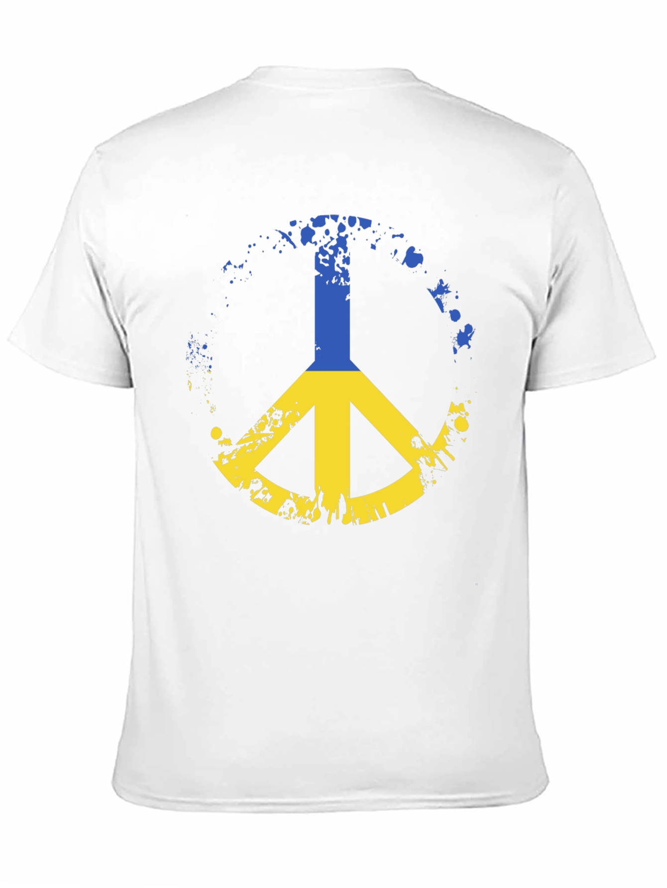 Black Ukraine Peace Sign Black T-Shirt view 11