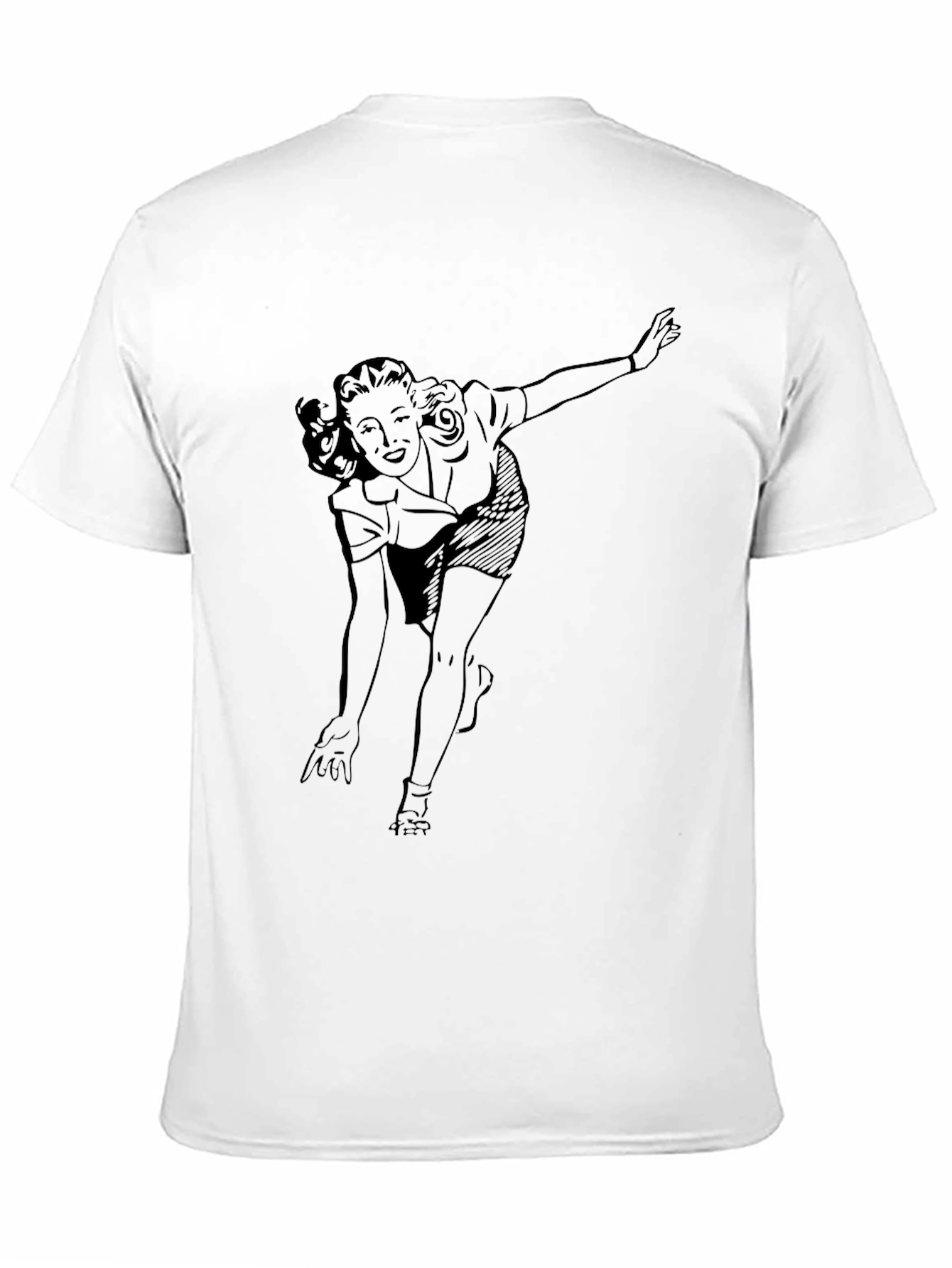Black Retro Bowling Gal Graphic T-Shirt - Black view 11