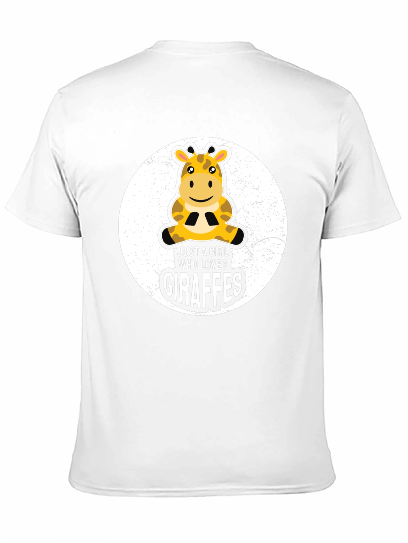 Black Just a Girl Who Loves Giraffes T-Shirt view 11