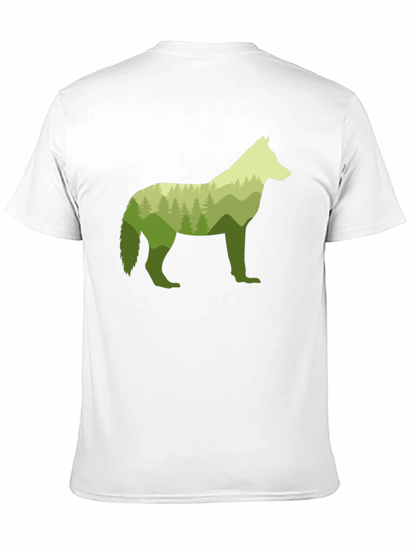 Nature Wolf Graphic Tee - Stylish Men's Black T-Shirt - 11