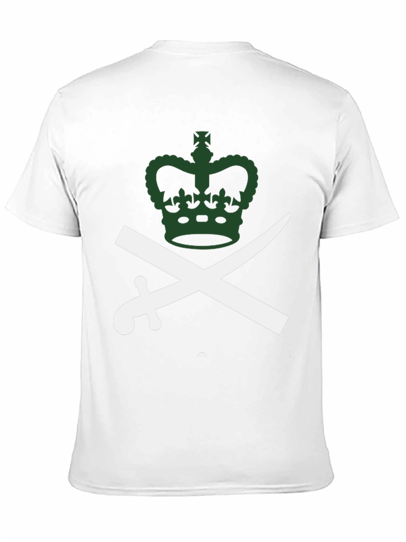 Black Crown and Swords Graphic Tee - Black Cotton T-Shirt view 11