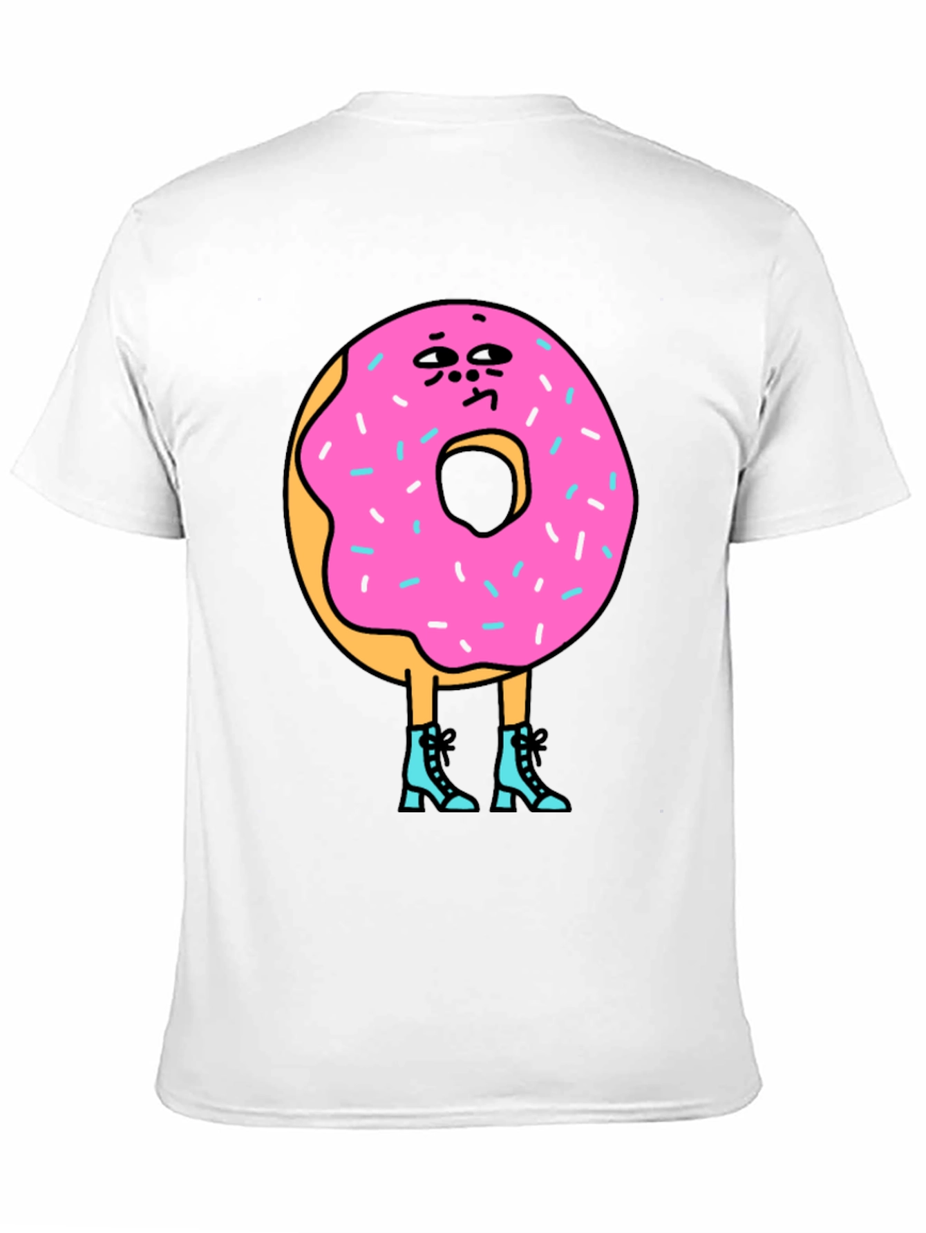 Black Donut Character Graphic T-Shirt view 11