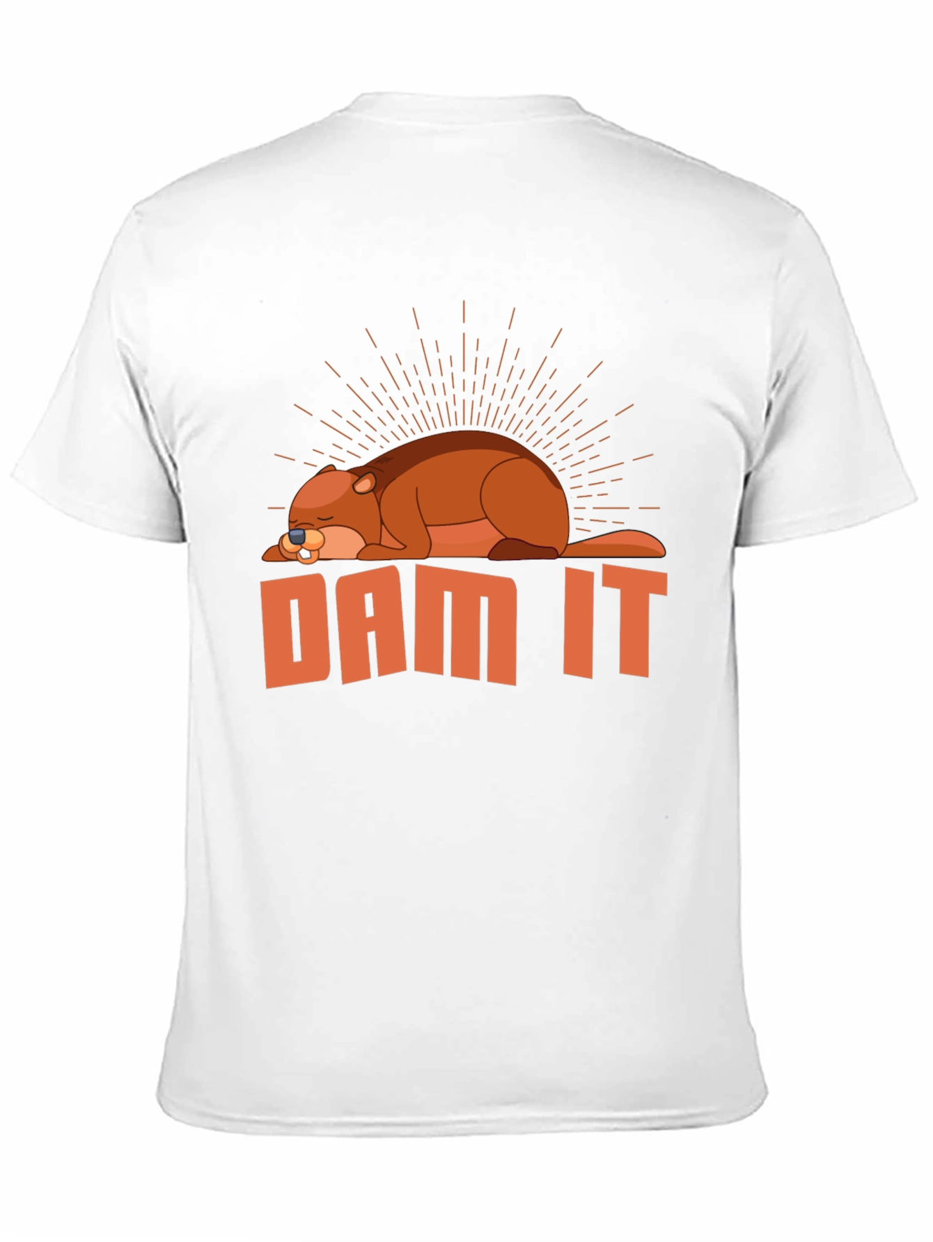 Black Dam It Beaver T-Shirt - Funny Graphic Tee view 11
