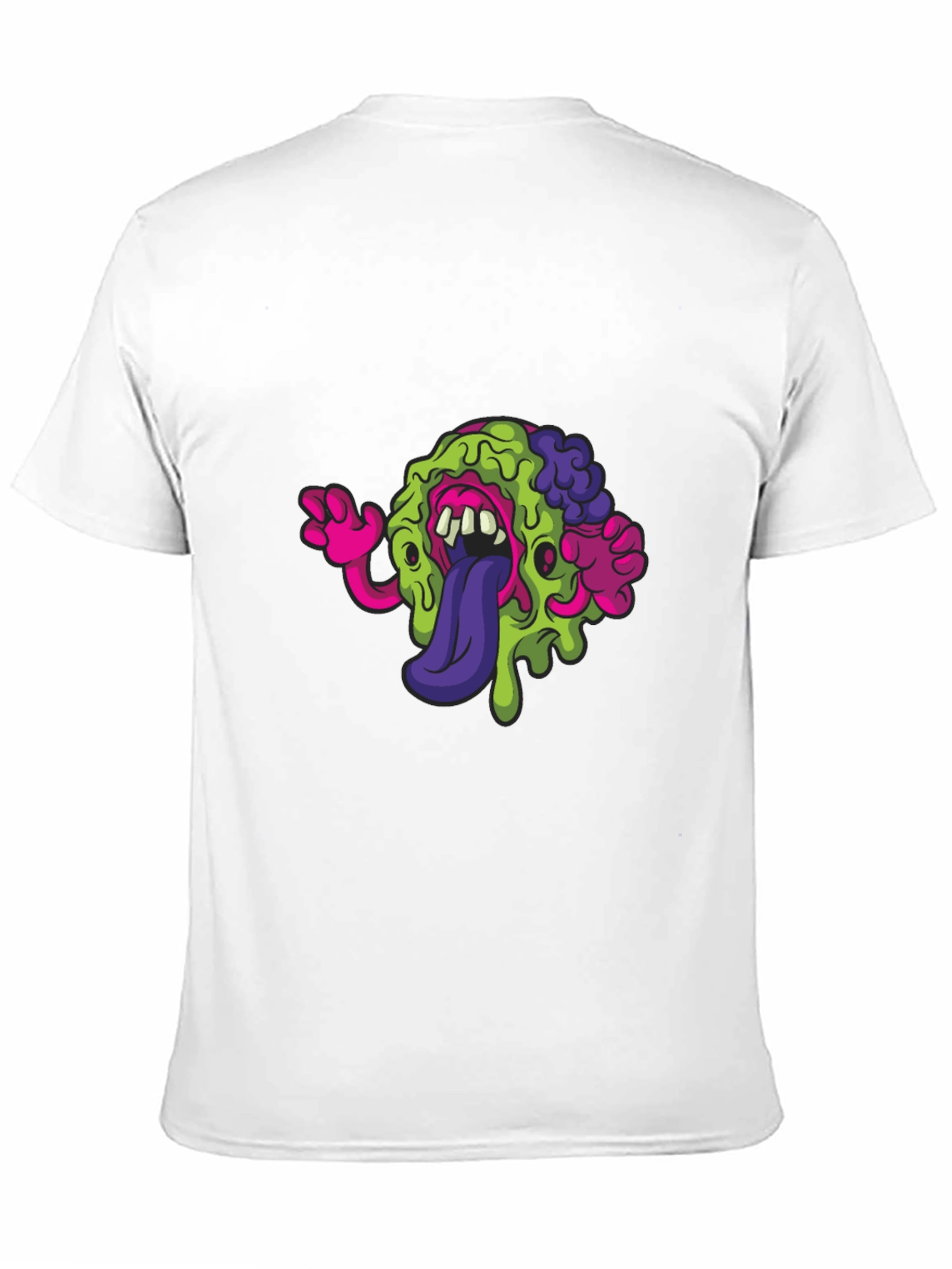 Black Monster Brain Graphic Tee - Quirky Black T-Shirt view 11
