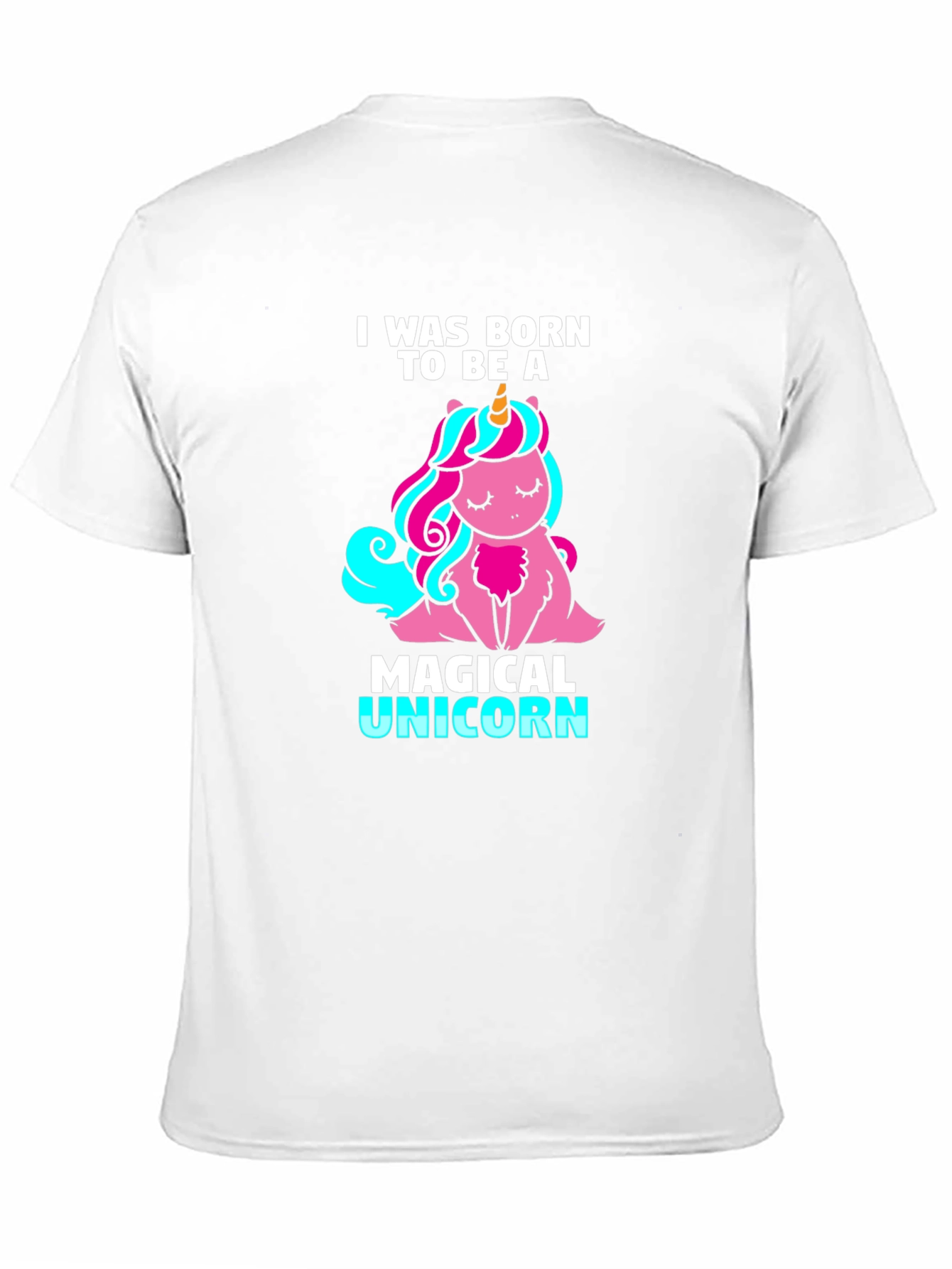 Black Magical Unicorn Graphic Tee - Born To Be A Unicorn T-Shirt view 11
