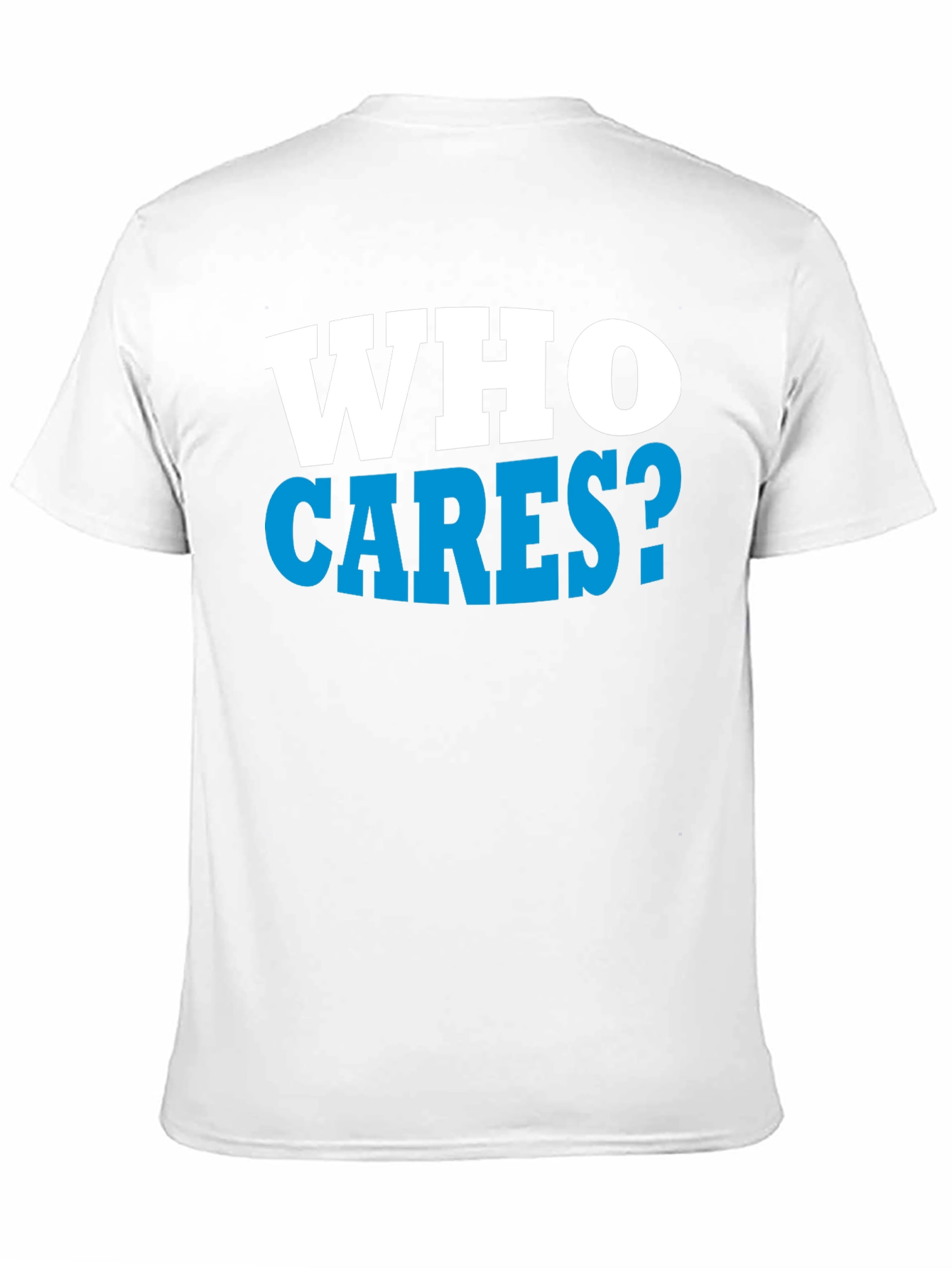 Black Who Cares? Graphic Print Black T-Shirt view 11