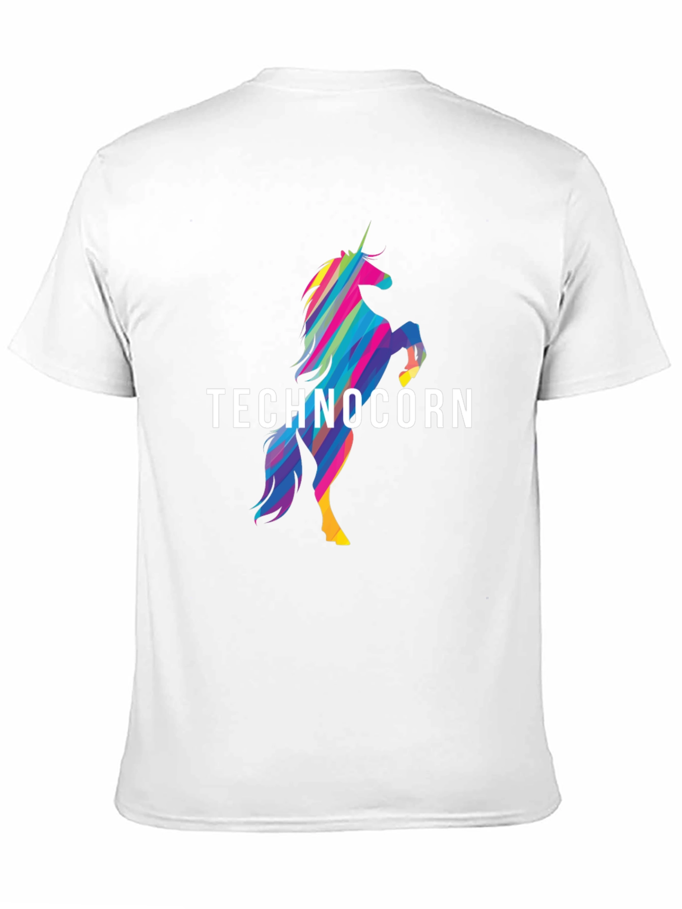 Black Technocorn Graphic T-Shirt - Black Cotton Tee view 11