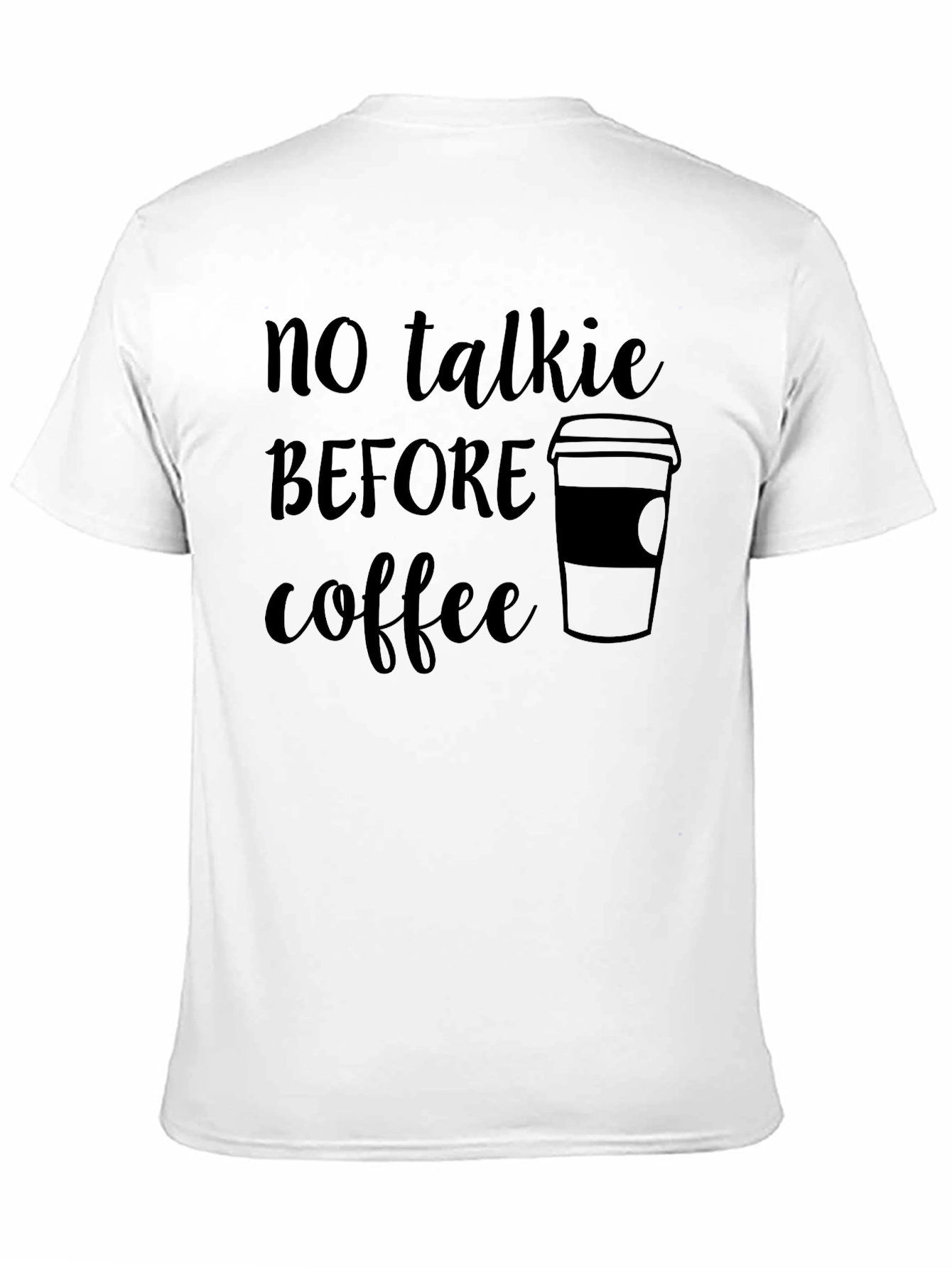 Black No Talkie Before Coffee T-Shirt - Black view 11