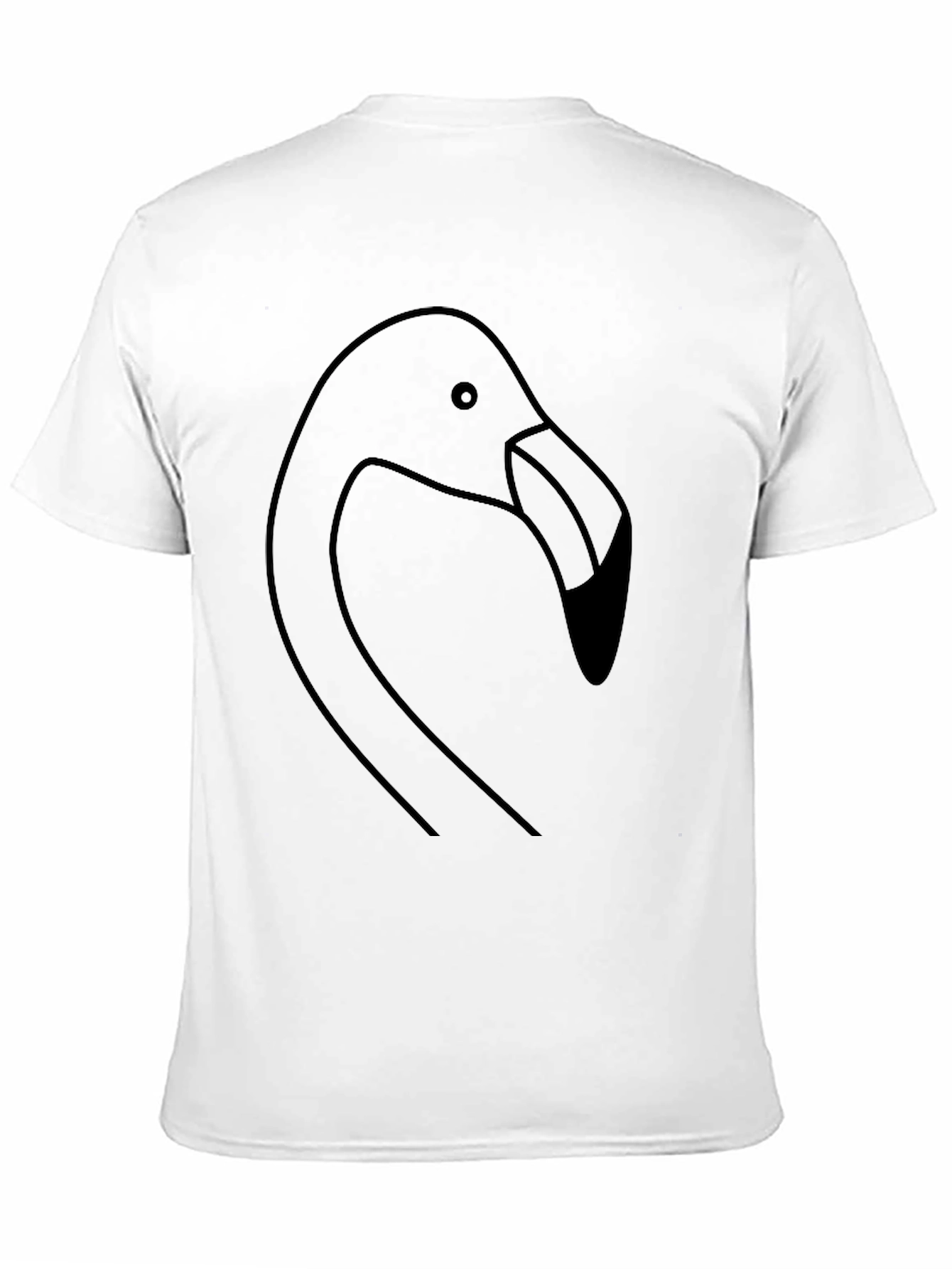 Black Minimalist Flamingo T-Shirt - Black view 11