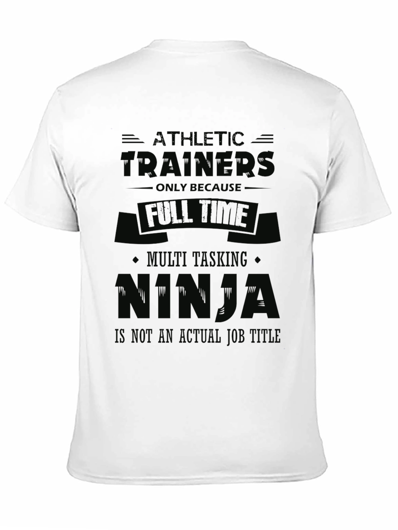 Black Athletic Trainer Ninja Black T-Shirt view 11