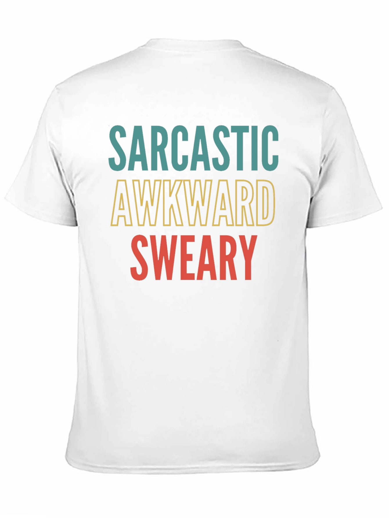 Black Sarcastic Awkward Sweary Graphic Tee view 11