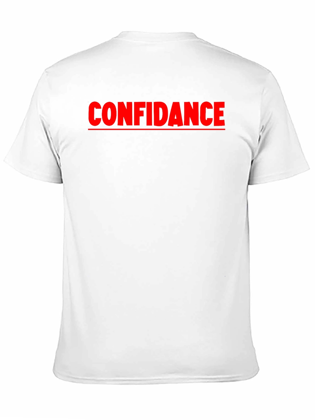 Confidance Black T-Shirt - Bold Red Text - 11