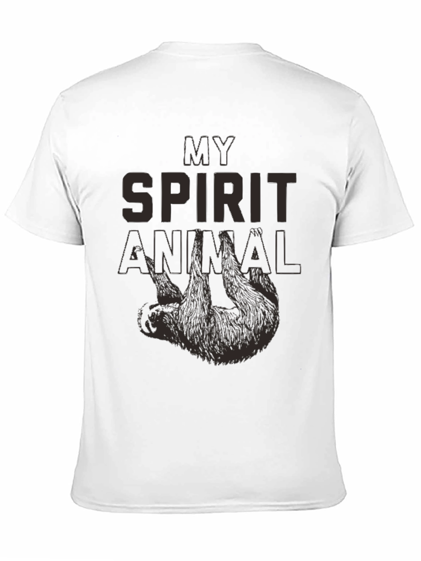 Black My Spirit Animal Sloth Graphic T-Shirt - Relaxed Fit view 11
