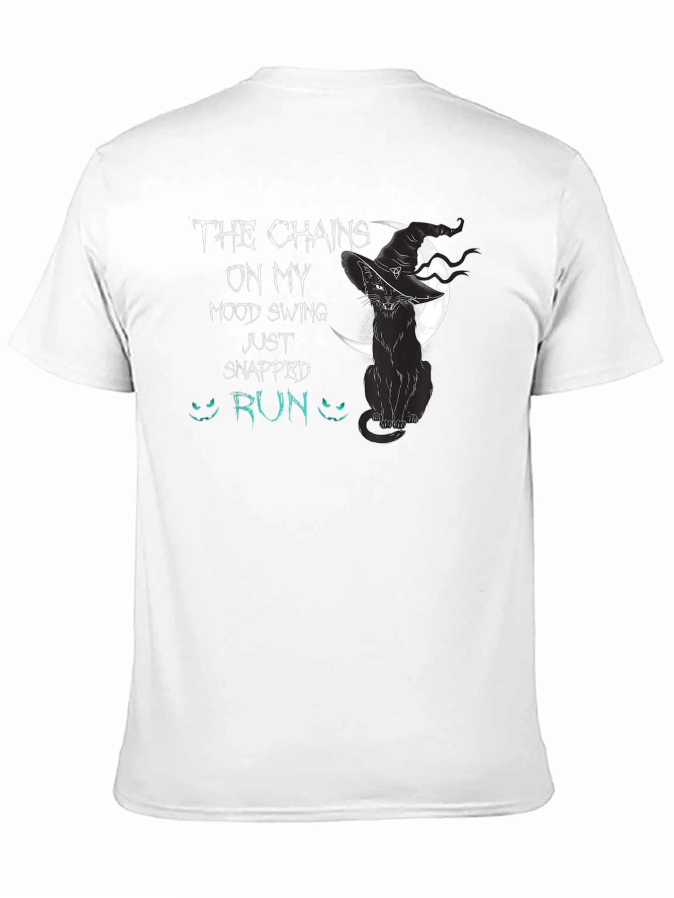 Black Chains on My Mood Swing Black Cat T-Shirt view 11