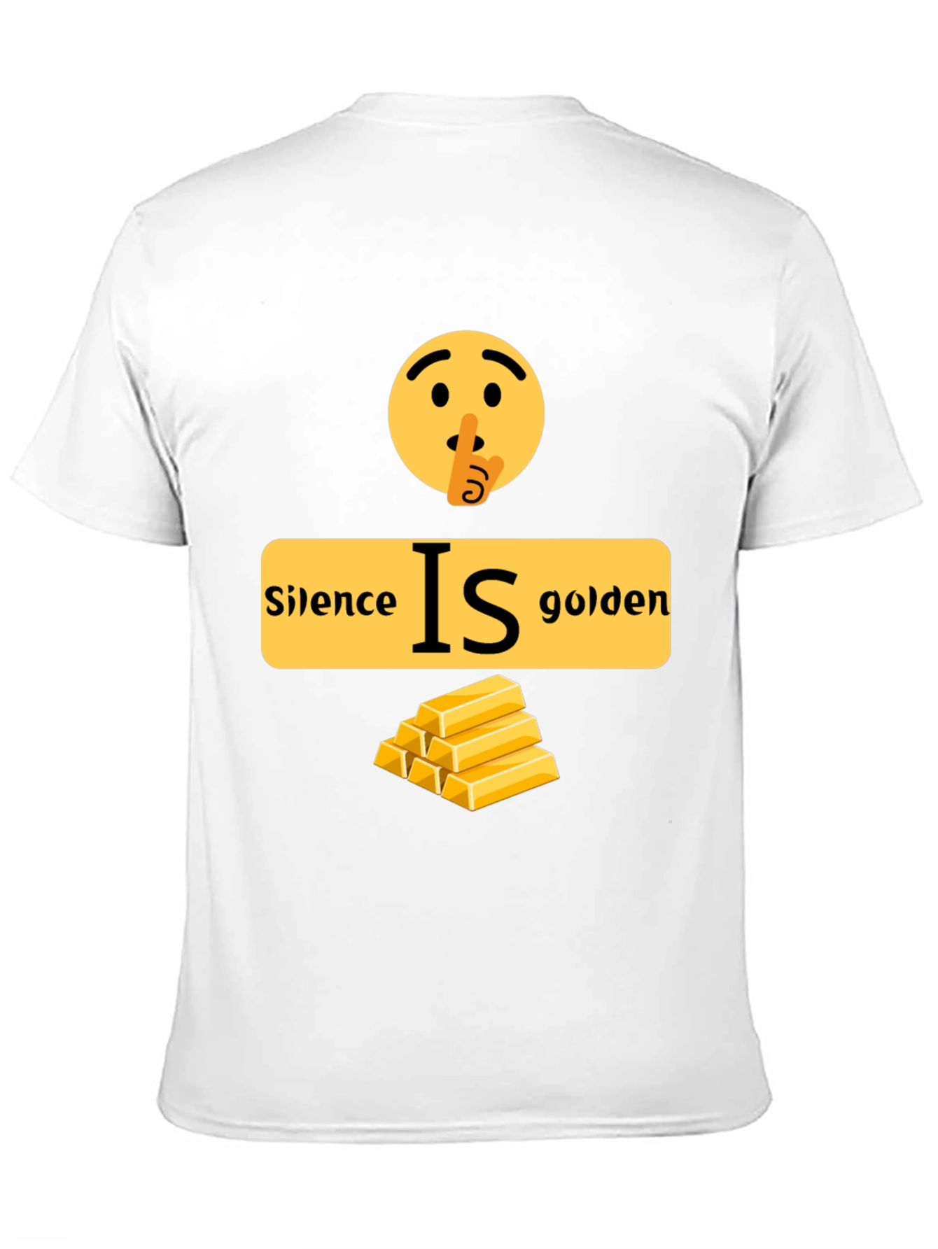 Black Silence is Golden Graphic T-Shirt view 11