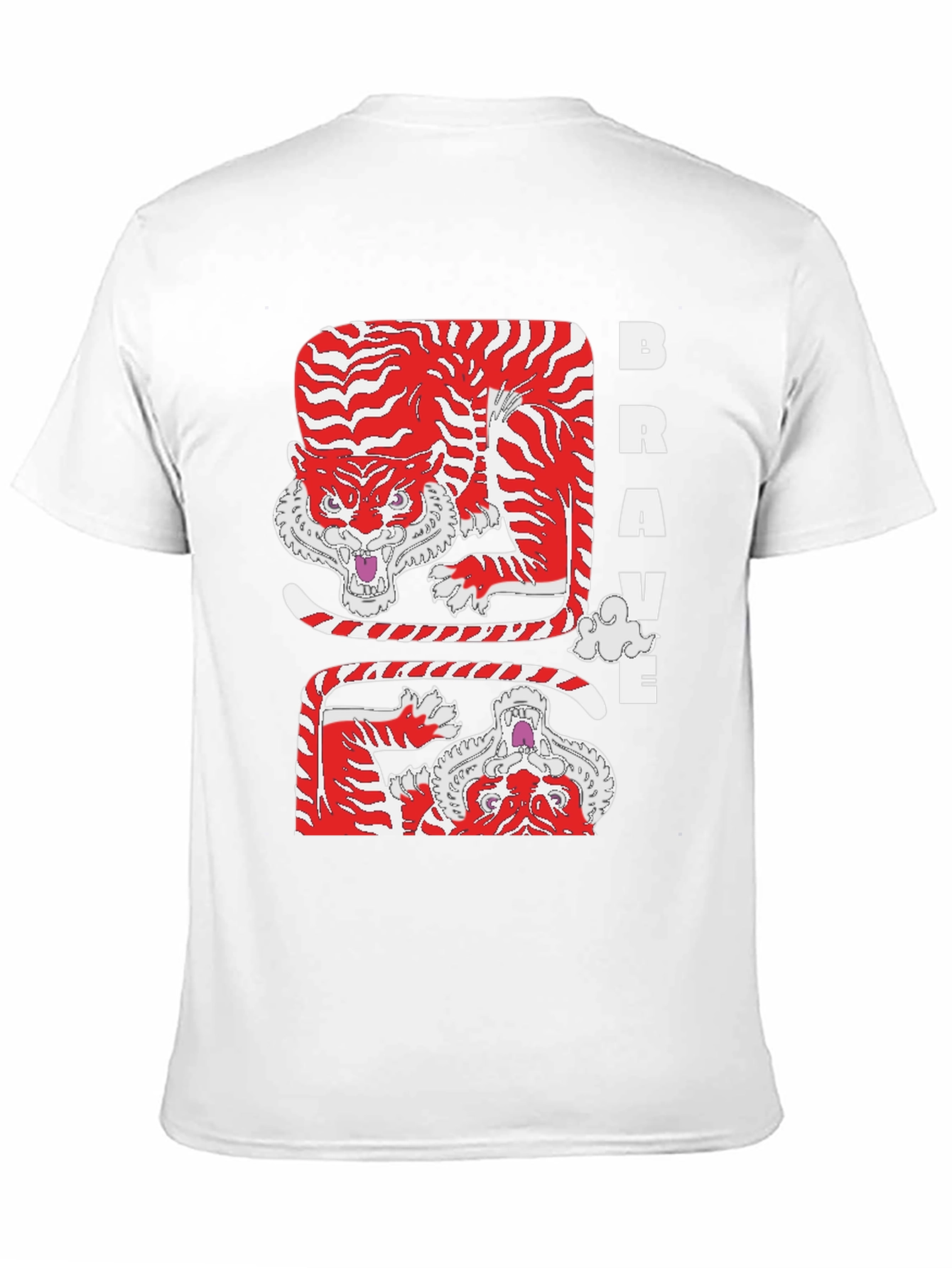 Black Brave Tiger Graphic Tee view 11