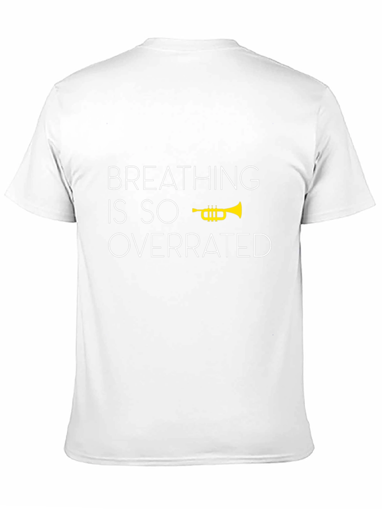 Black Breathing is Overrated Trumpet Graphic T-Shirt view 11