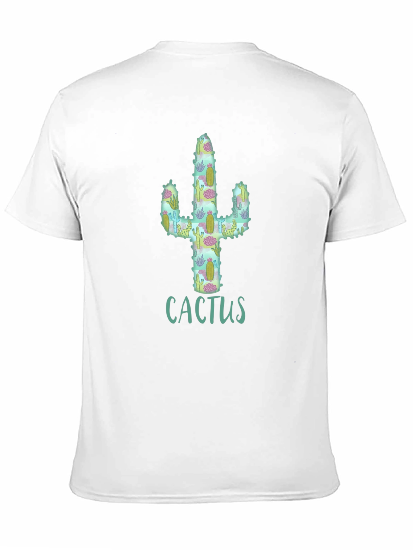 Black Cactus Pattern Graphic T-Shirt view 11