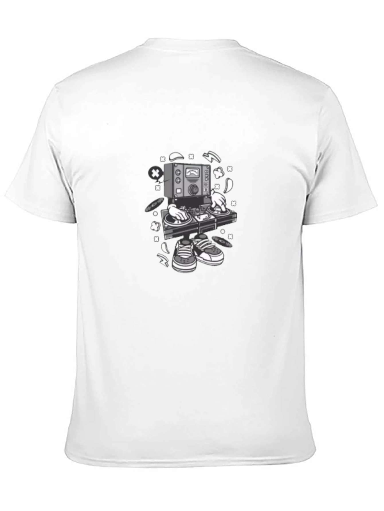 Black DJ Turntable Graphic T-Shirt - Black view 11