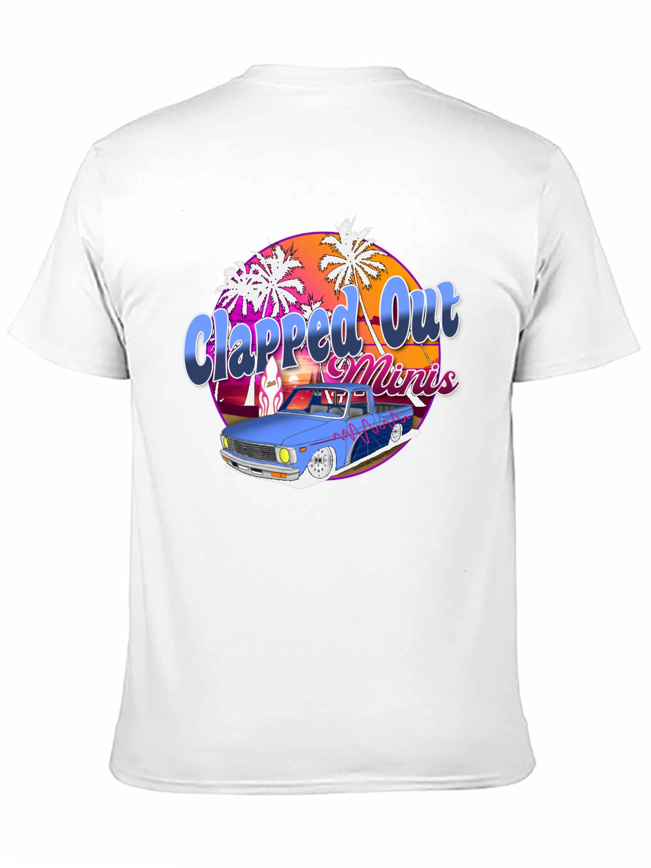 Black Clapped Out Minis Graphic T-Shirt view 11