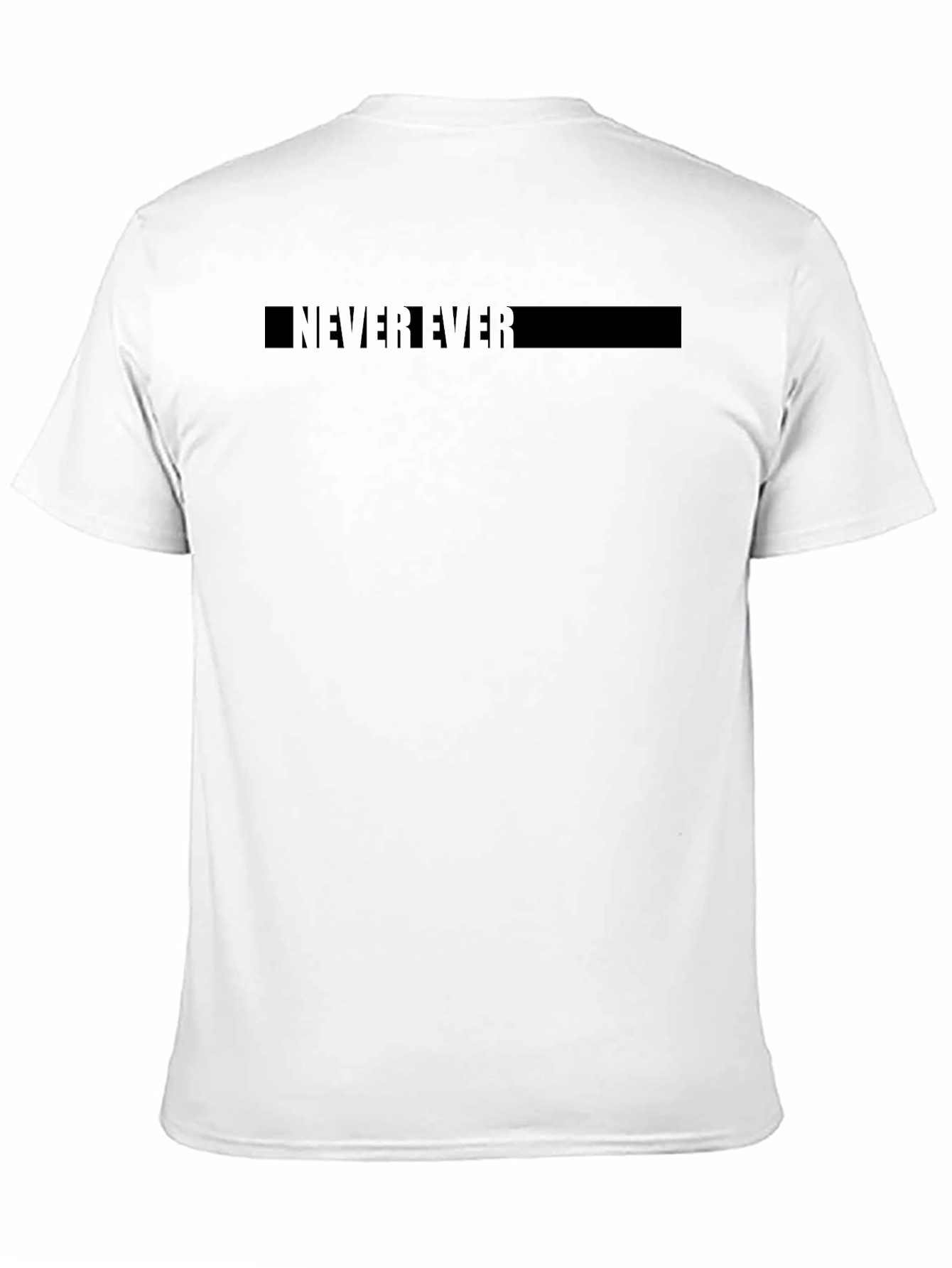 Black Never Ever Black Graphic Tee - Soft Cotton Crew Neck Shirt view 11