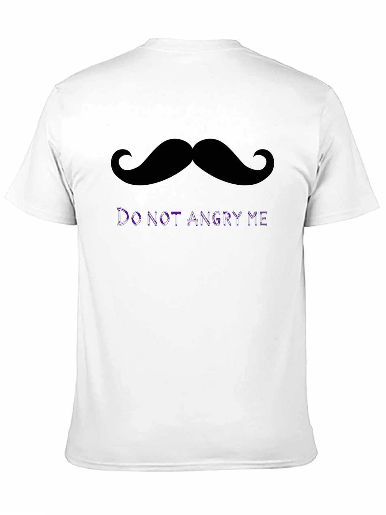 Black Funny Mustache Graphic Tee - Do Not Angry Me! view 11