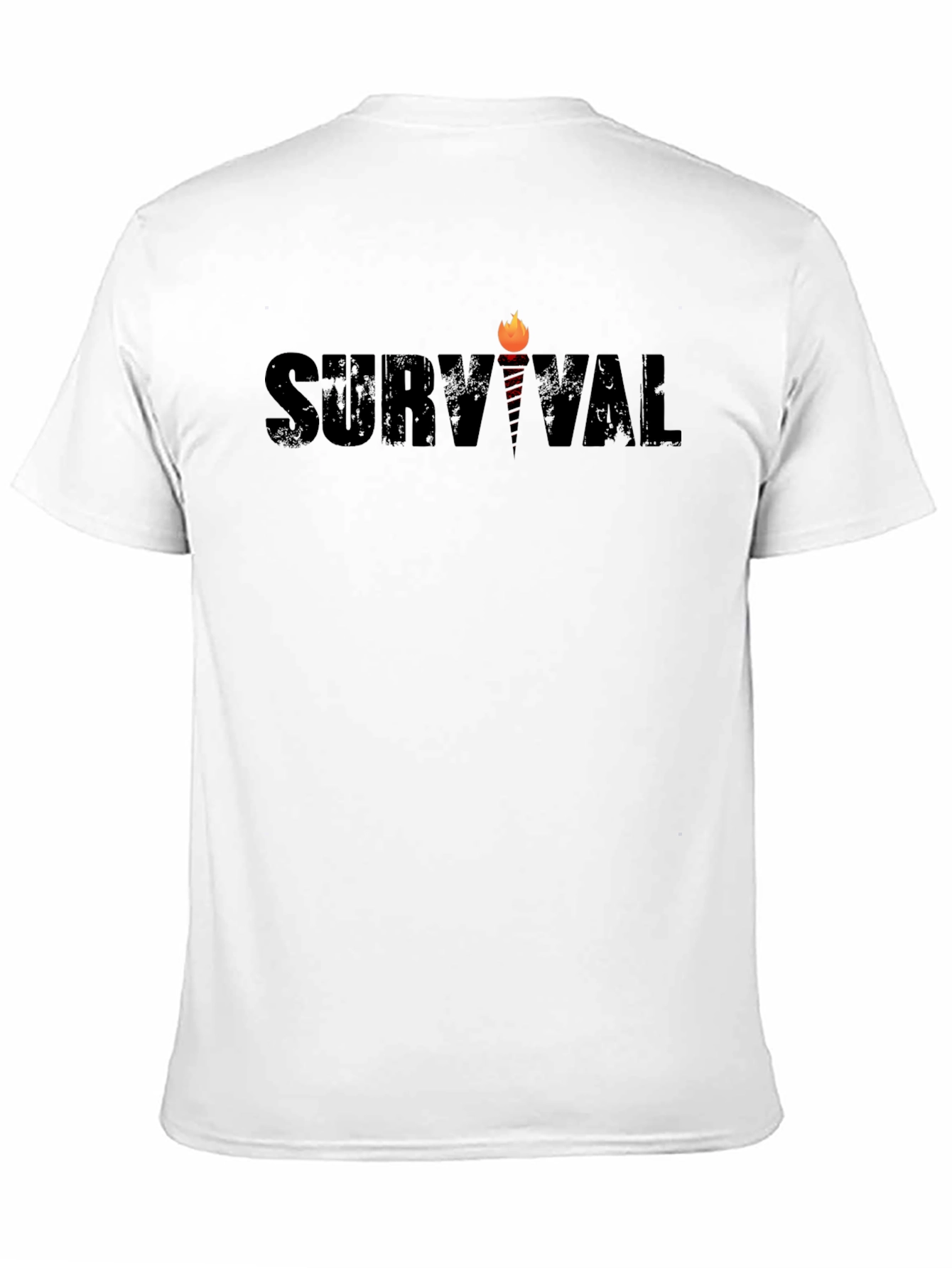 Black Survival Graphic Print Crew Neck T-Shirt view 11
