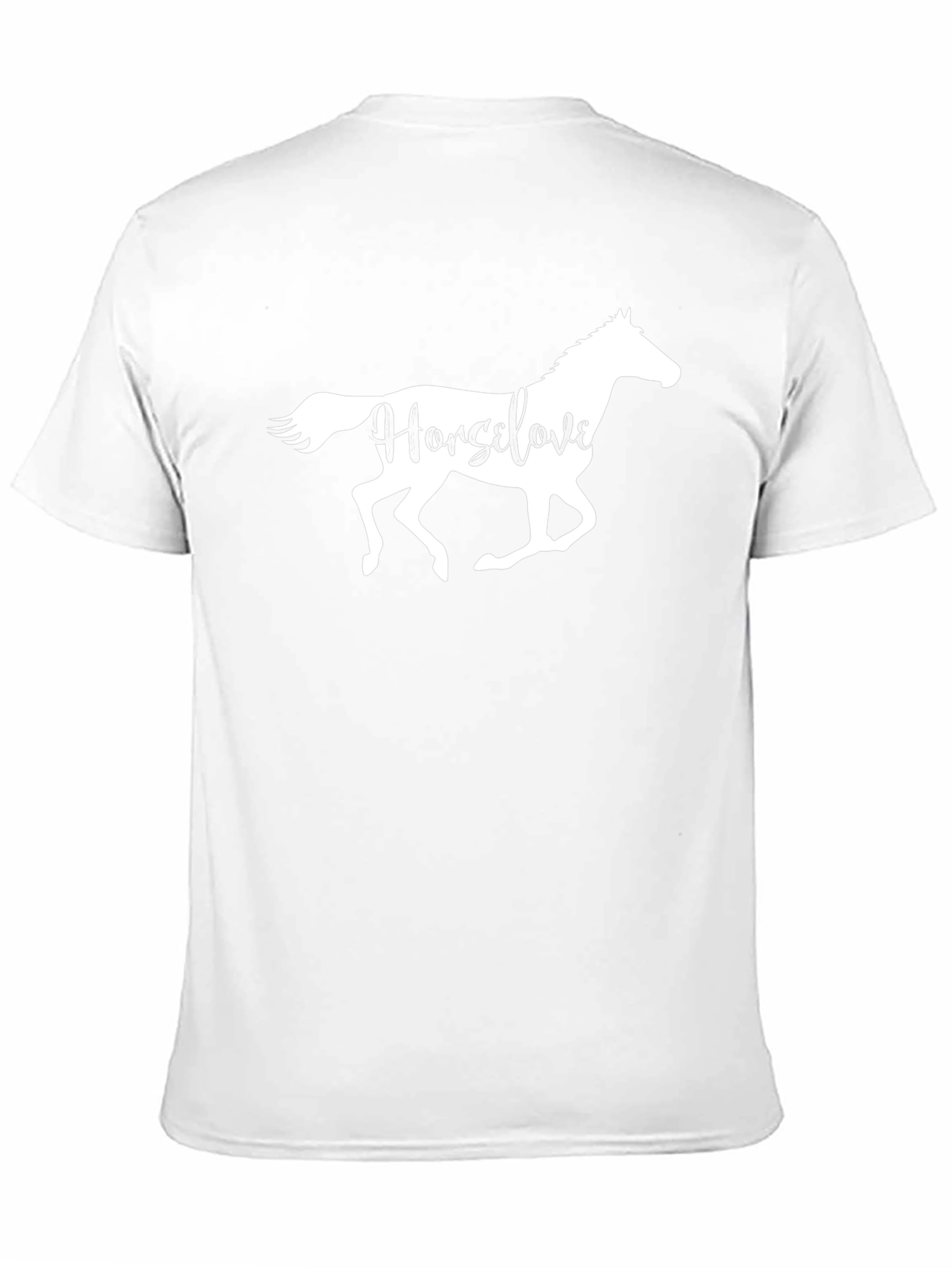 Black Horse Love Graphic Tee - Black Casual T-Shirt view 11