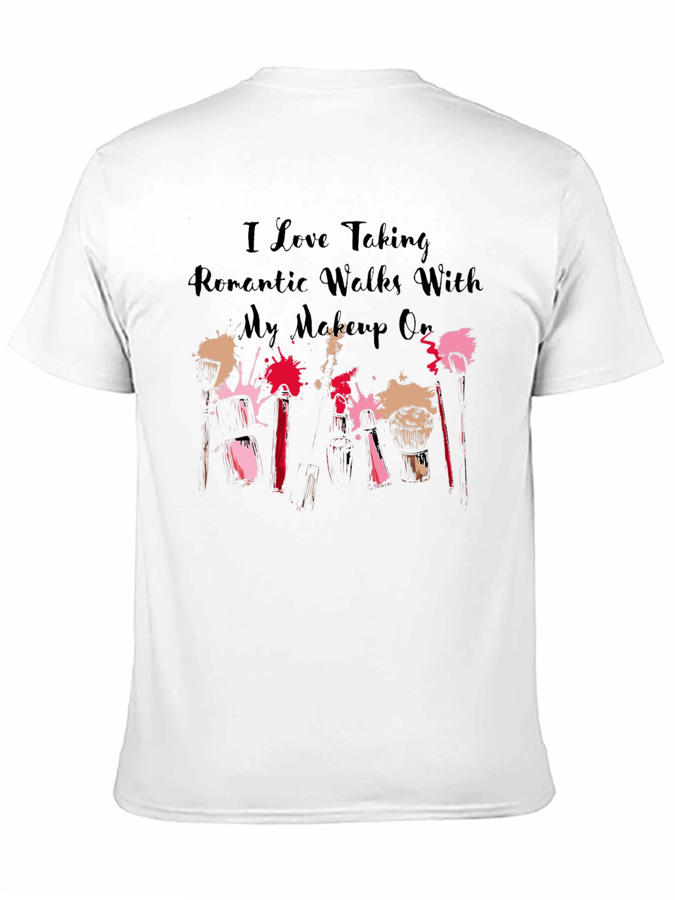 Black Romantic Walks Makeup T-Shirt - Black view 11