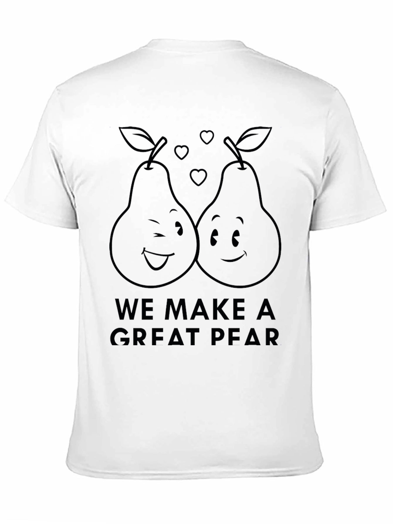 Black Great Pear Pun T-Shirt - Cute Couple Tee view 11
