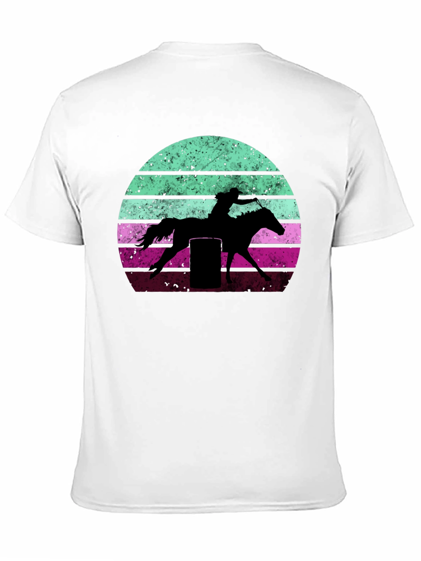 Black Retro Barrel Racing Graphic Tee view 11