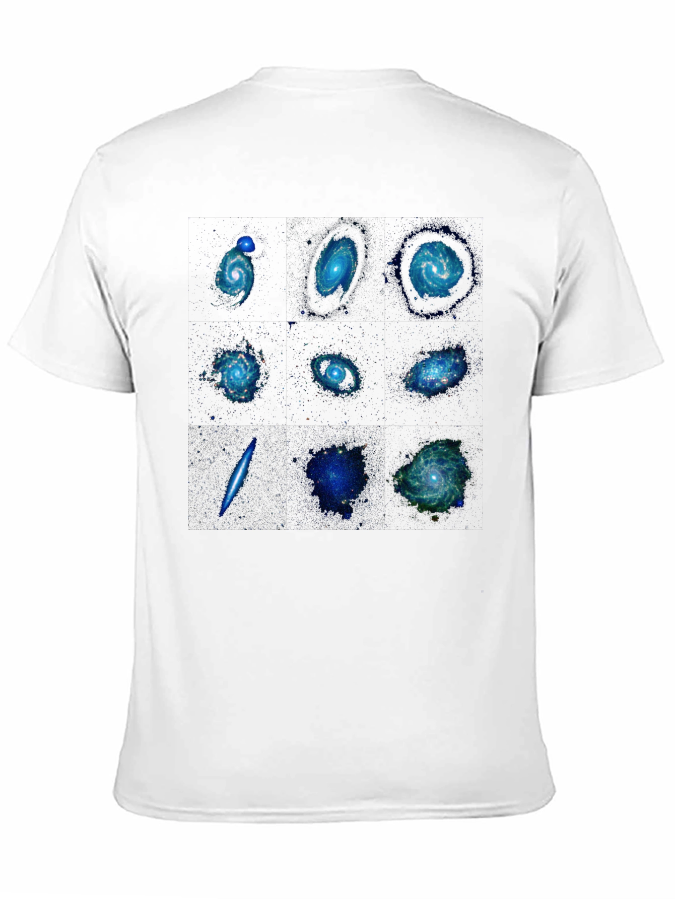 Black Galaxy Print Black T-Shirt - Space Design view 11
